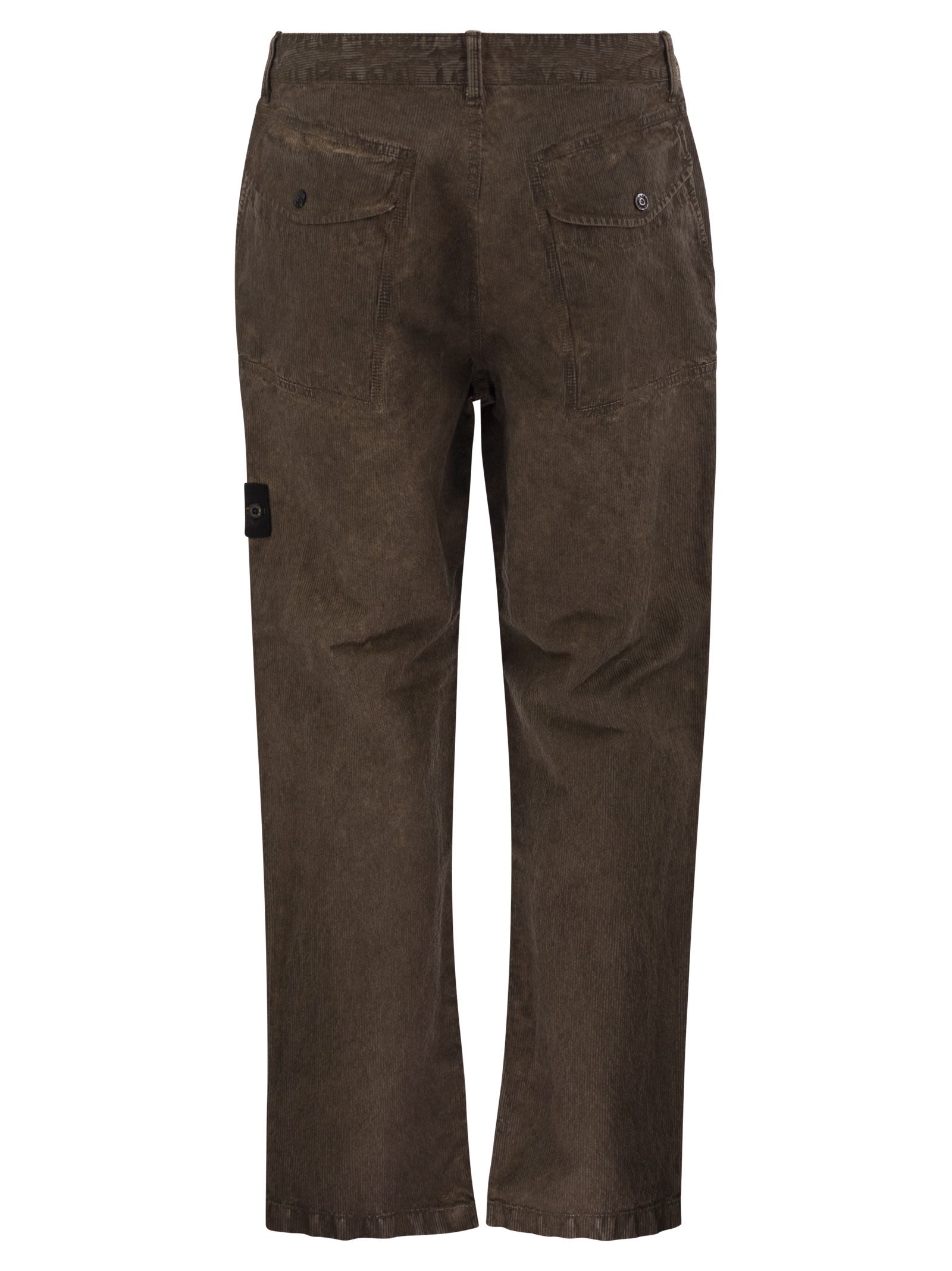 Stone Island Men Garment-Dyed Corduroy Trousers STONE ISLAND