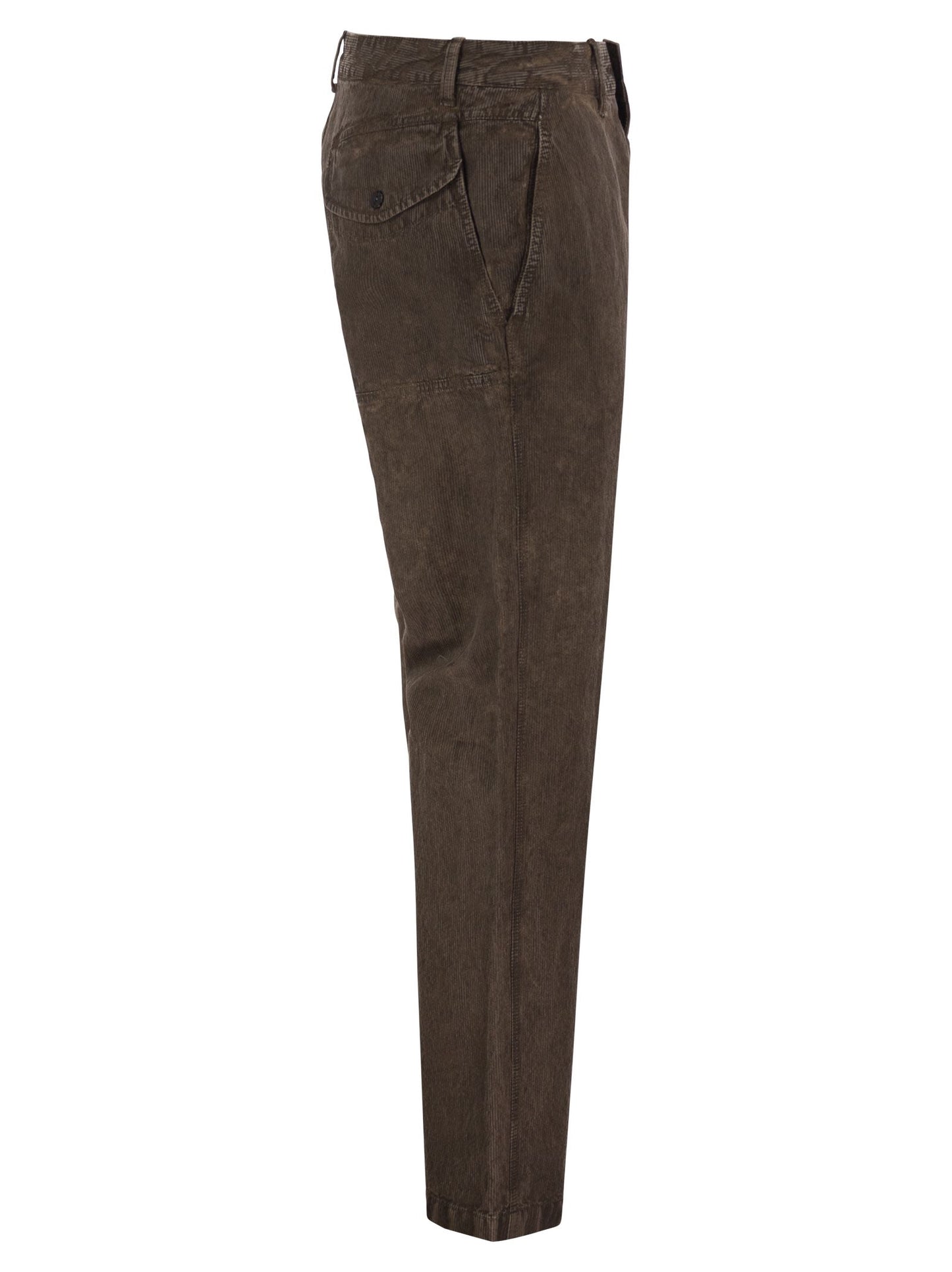 Stone Island Men Garment-Dyed Corduroy Trousers STONE ISLAND