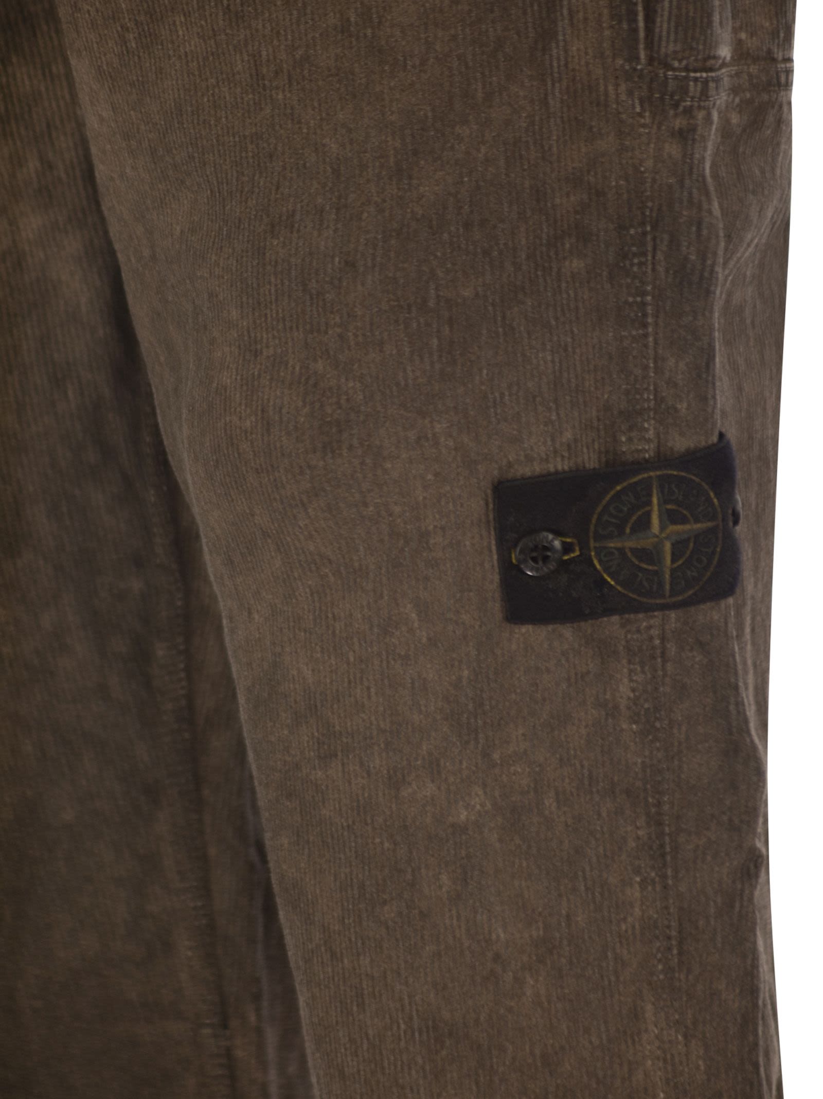 Stone Island Men Garment-Dyed Corduroy Trousers STONE ISLAND