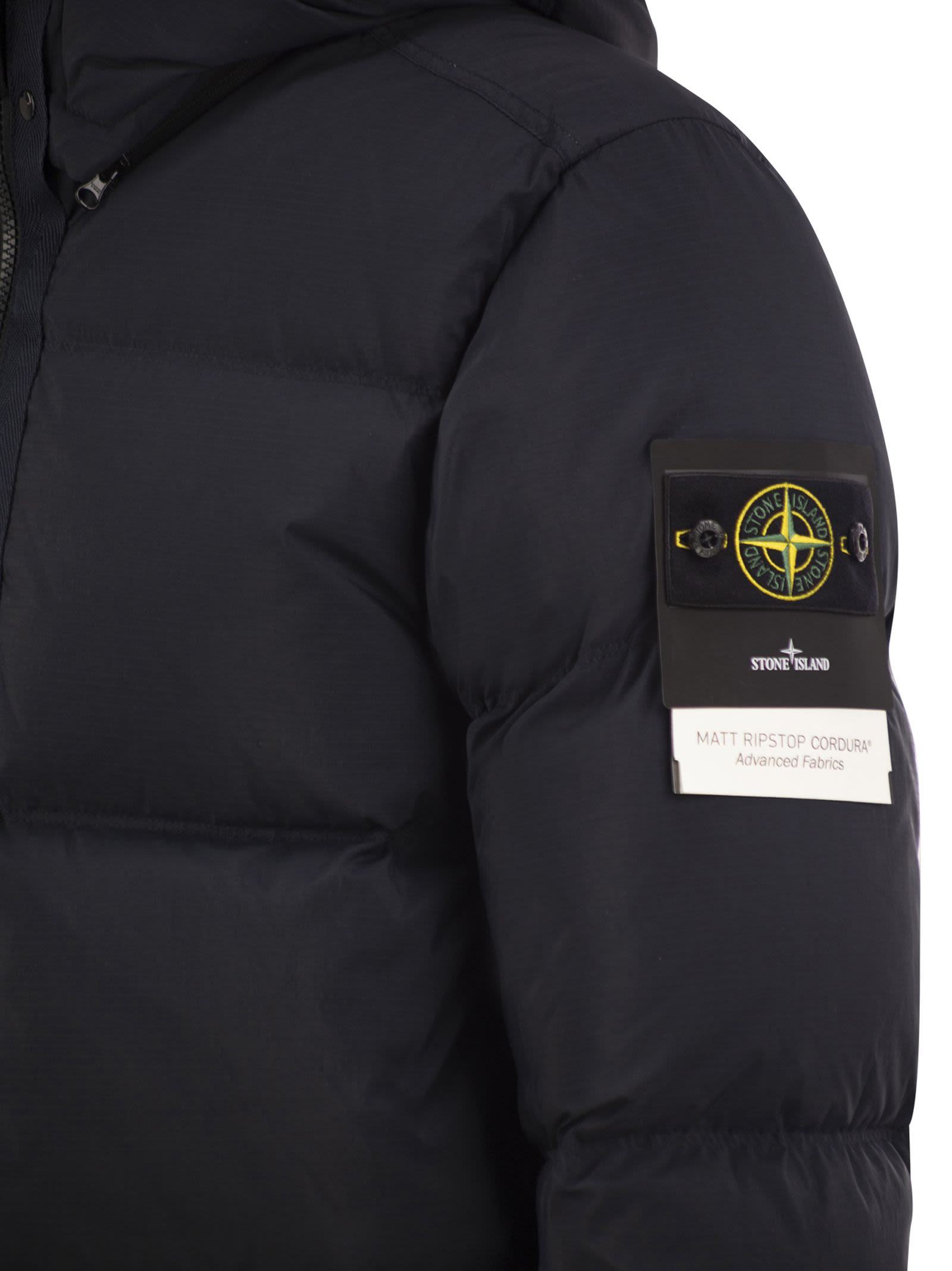 Stone Island Men Matt Ripstop Cordura® Hooded Down Jacket STONE ISLAND