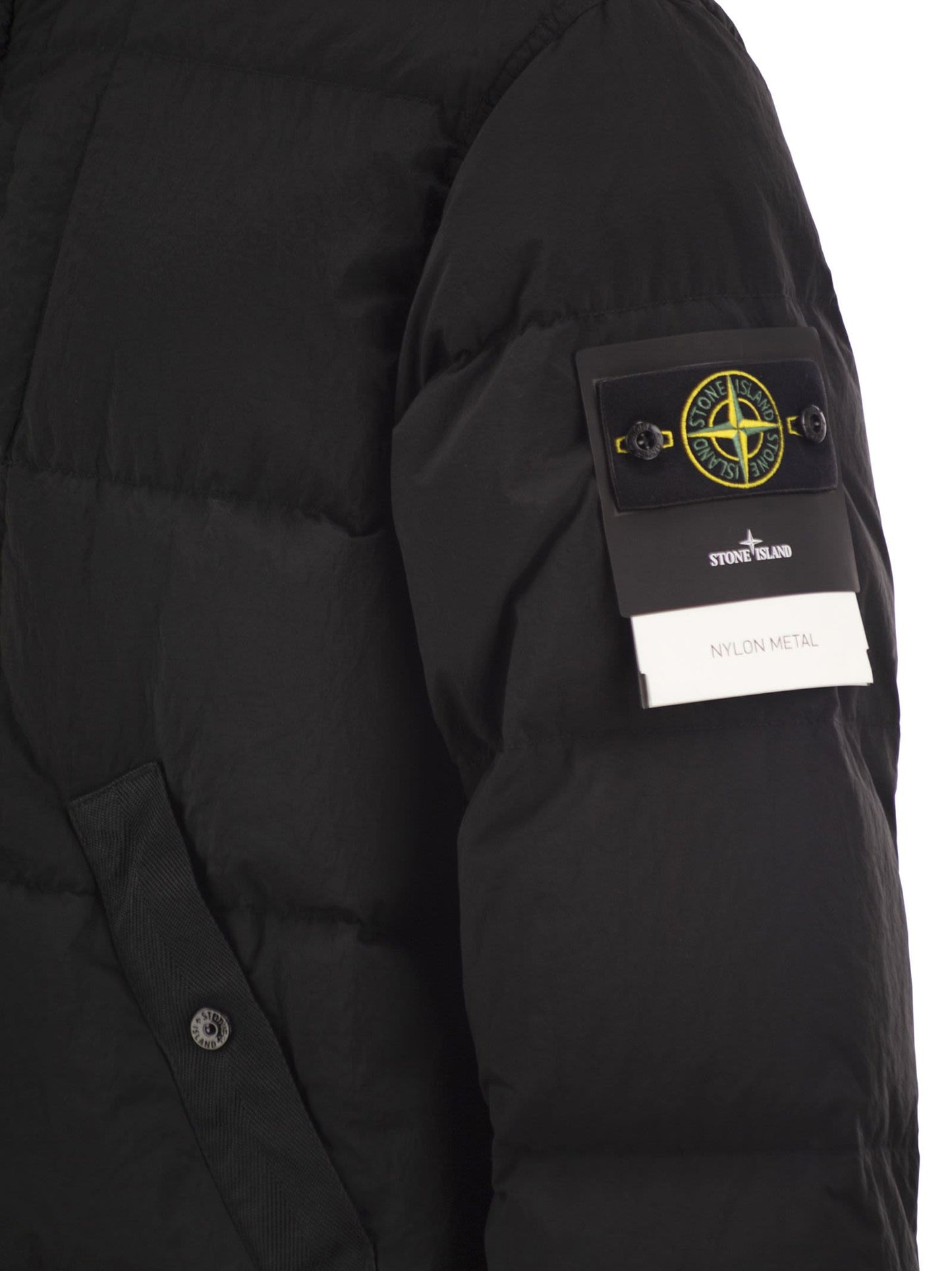 Stone Island Men Nylon Metal Hooded Down Jacket With Compass Badge STONE ISLAND