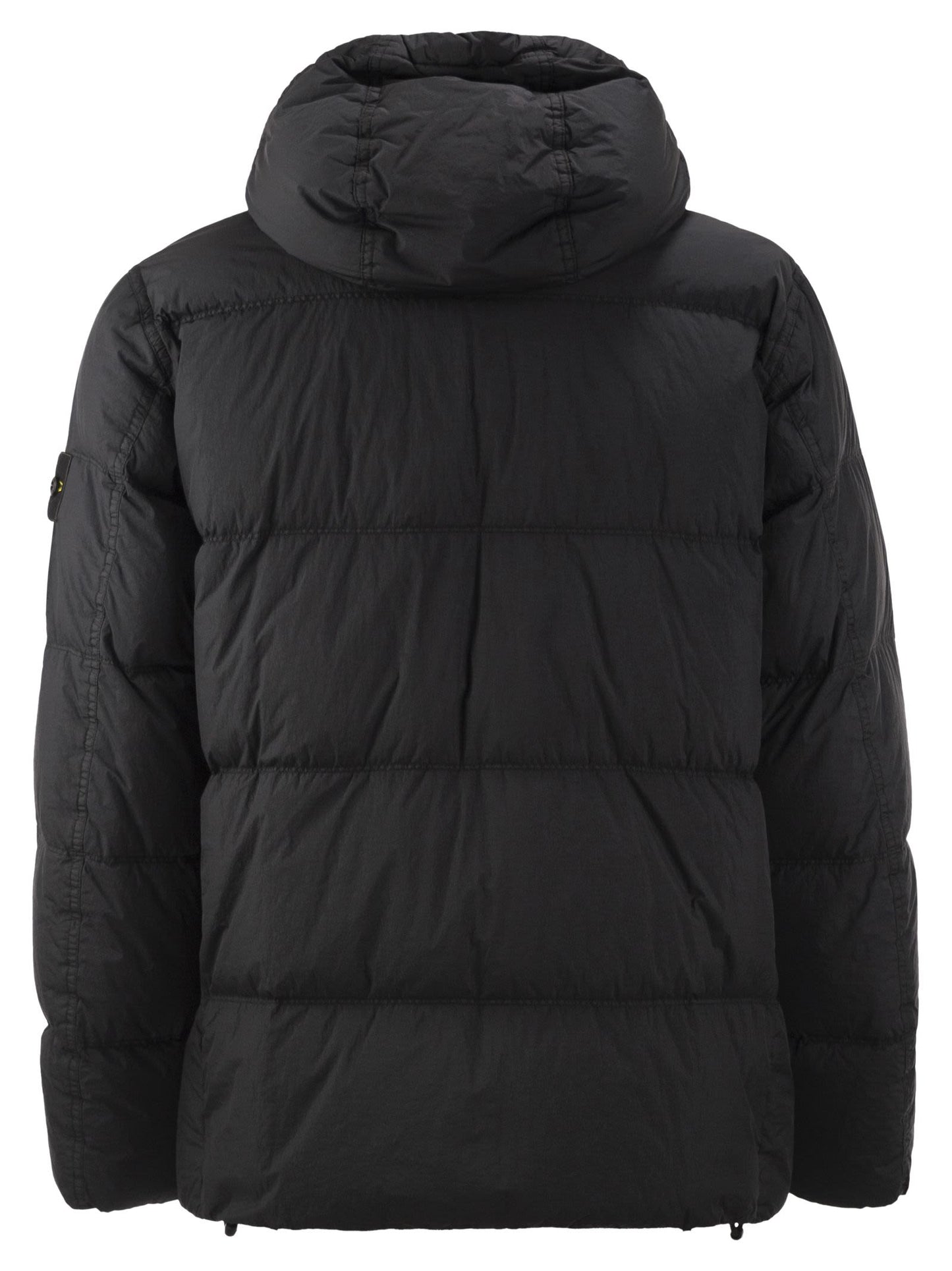Stone Island Men Garment Dyed Crinkle Reps Ny Hooded Down Jacket With Duck Down Padding STONE ISLAND