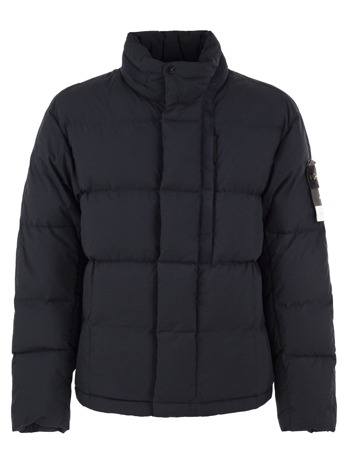 Stone Island Men Quilted Puffer Jacket With High Collar And Hood STONE ISLAND