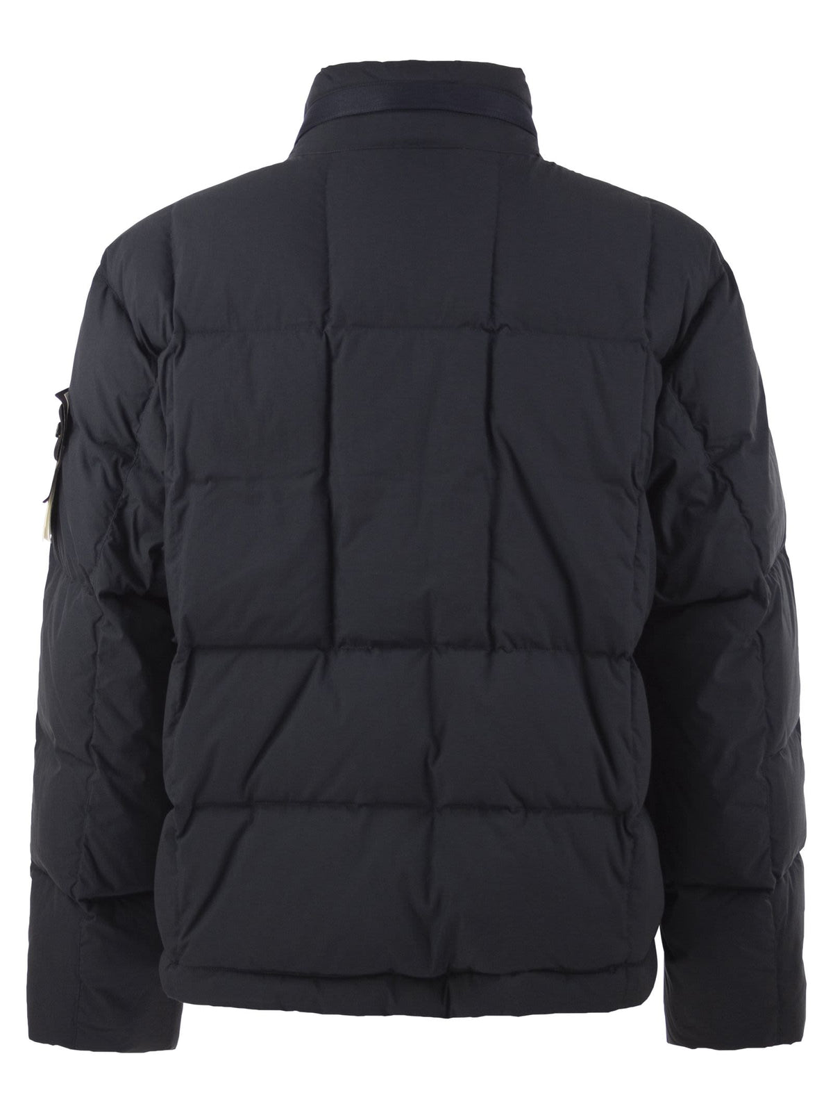 Stone Island Men Quilted Puffer Jacket With High Collar And Hood STONE ISLAND