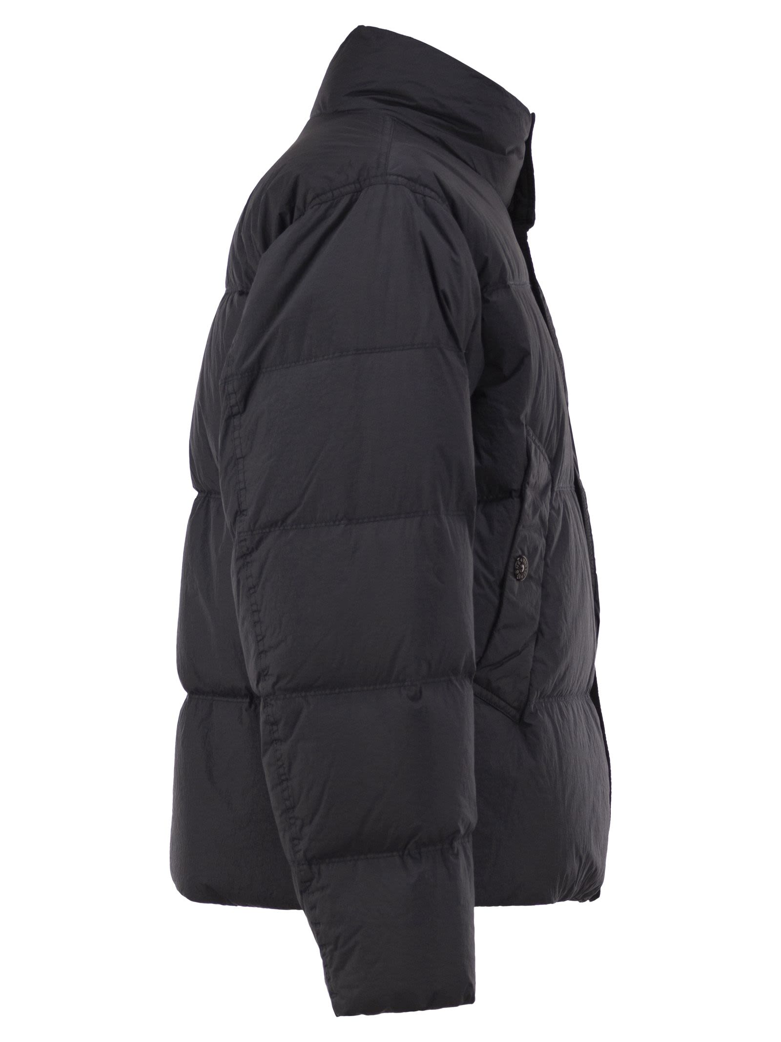 Stone Island Men Garment Dyed Crinkle Reps Ny Down Jacket With Duck Down Padding STONE ISLAND