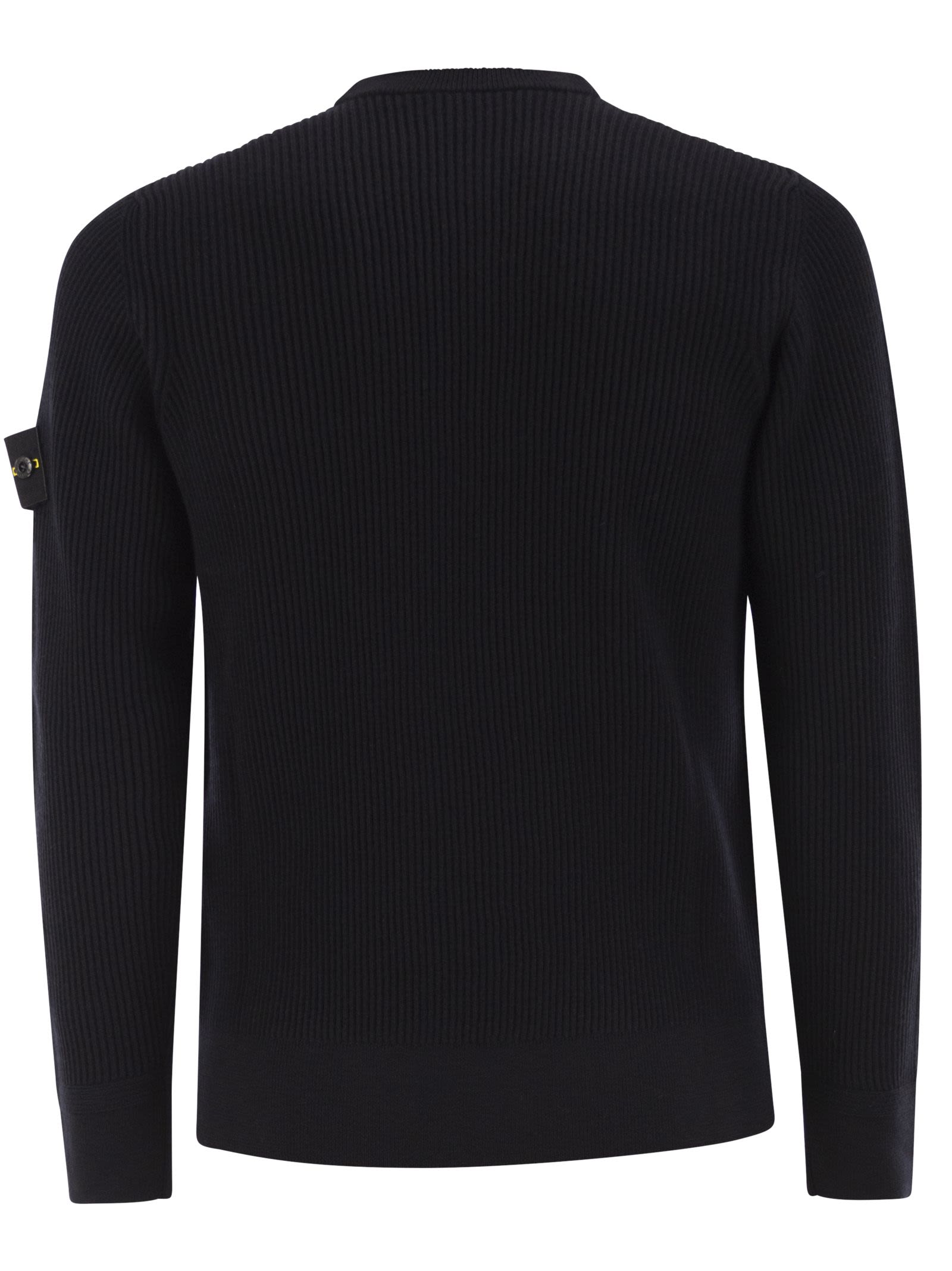 Stone Island Men Crew-Neck Jumper With Ribbed Edges STONE ISLAND