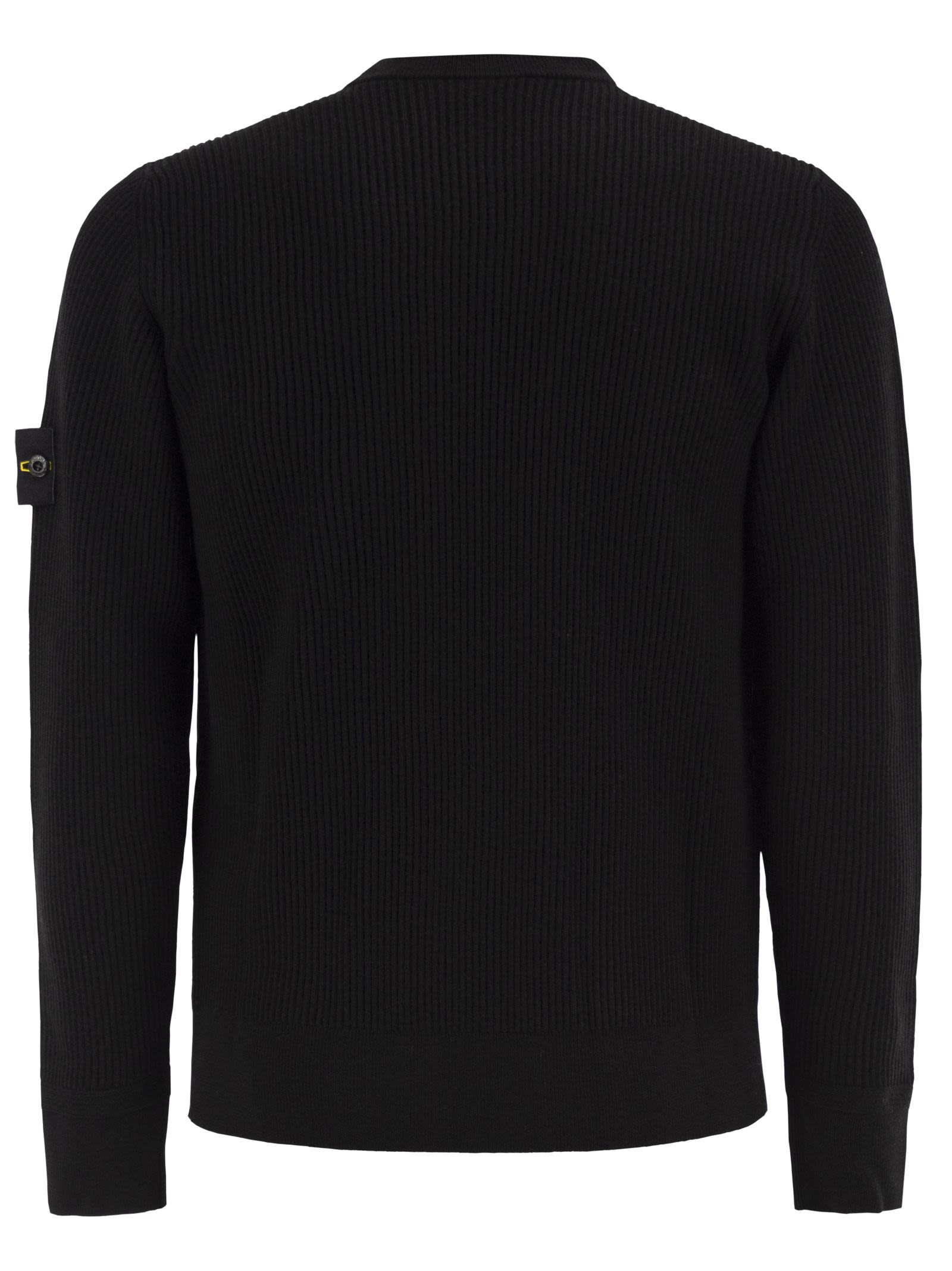 Stone Island Men Crew-Neck Jumper With Ribbed Edges STONE ISLAND