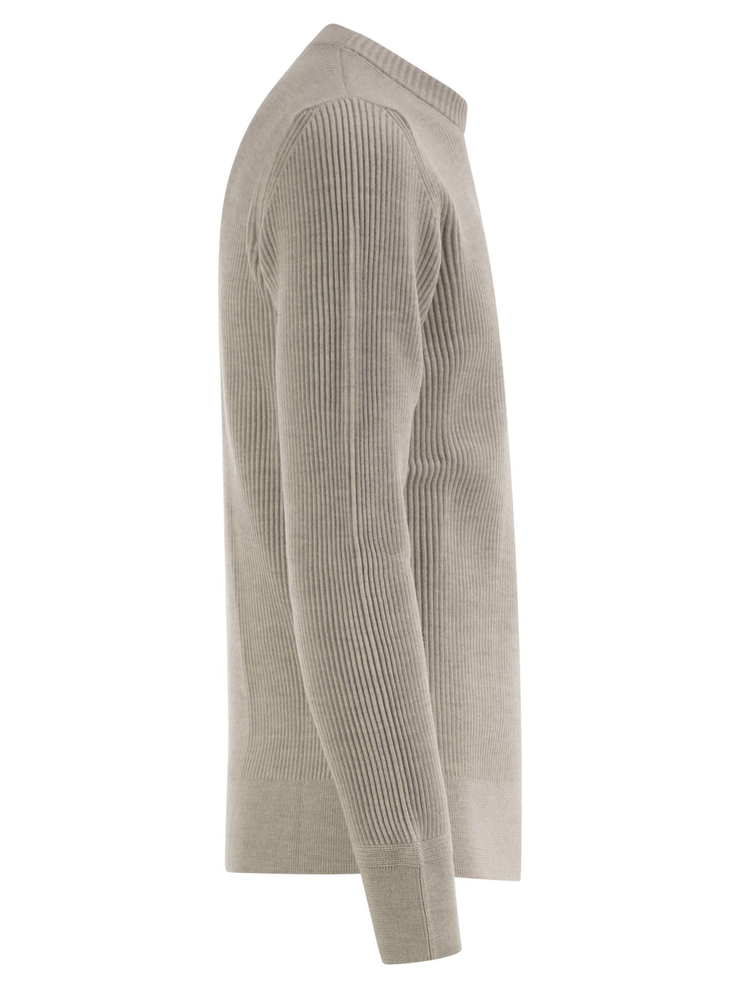 Stone Island Men Crew-Neck Jumper With Ribbed Edges STONE ISLAND