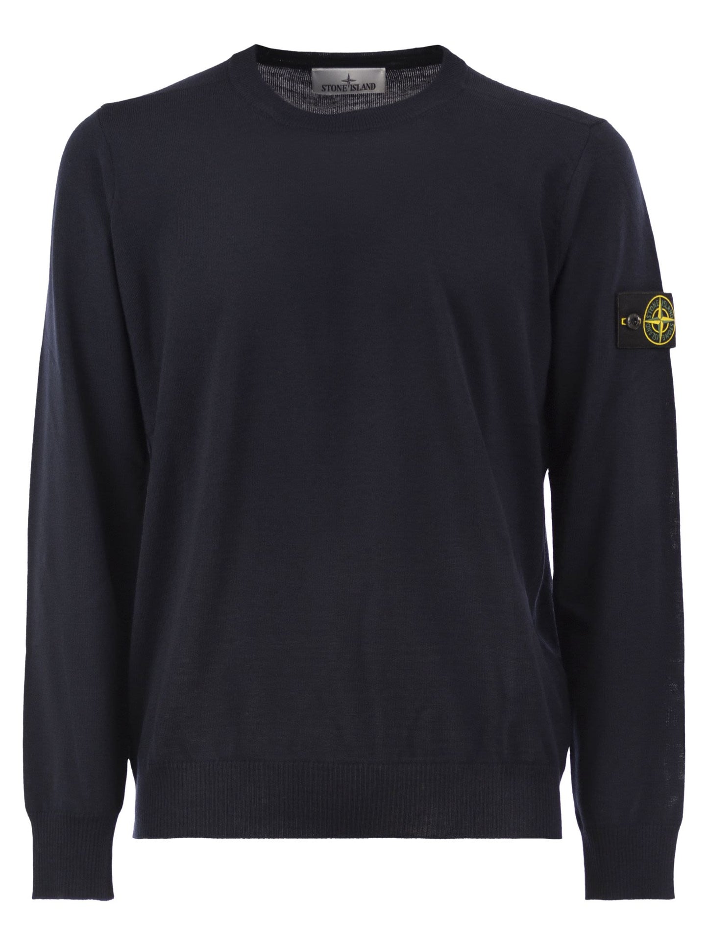Stone Island Men Round-Neck Jumper With Embossed Stitching STONE ISLAND