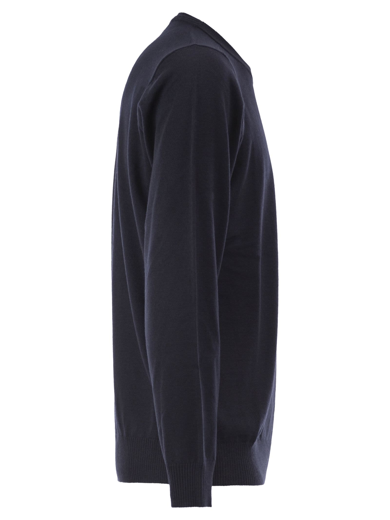 Stone Island Men Round-Neck Jumper With Embossed Stitching STONE ISLAND