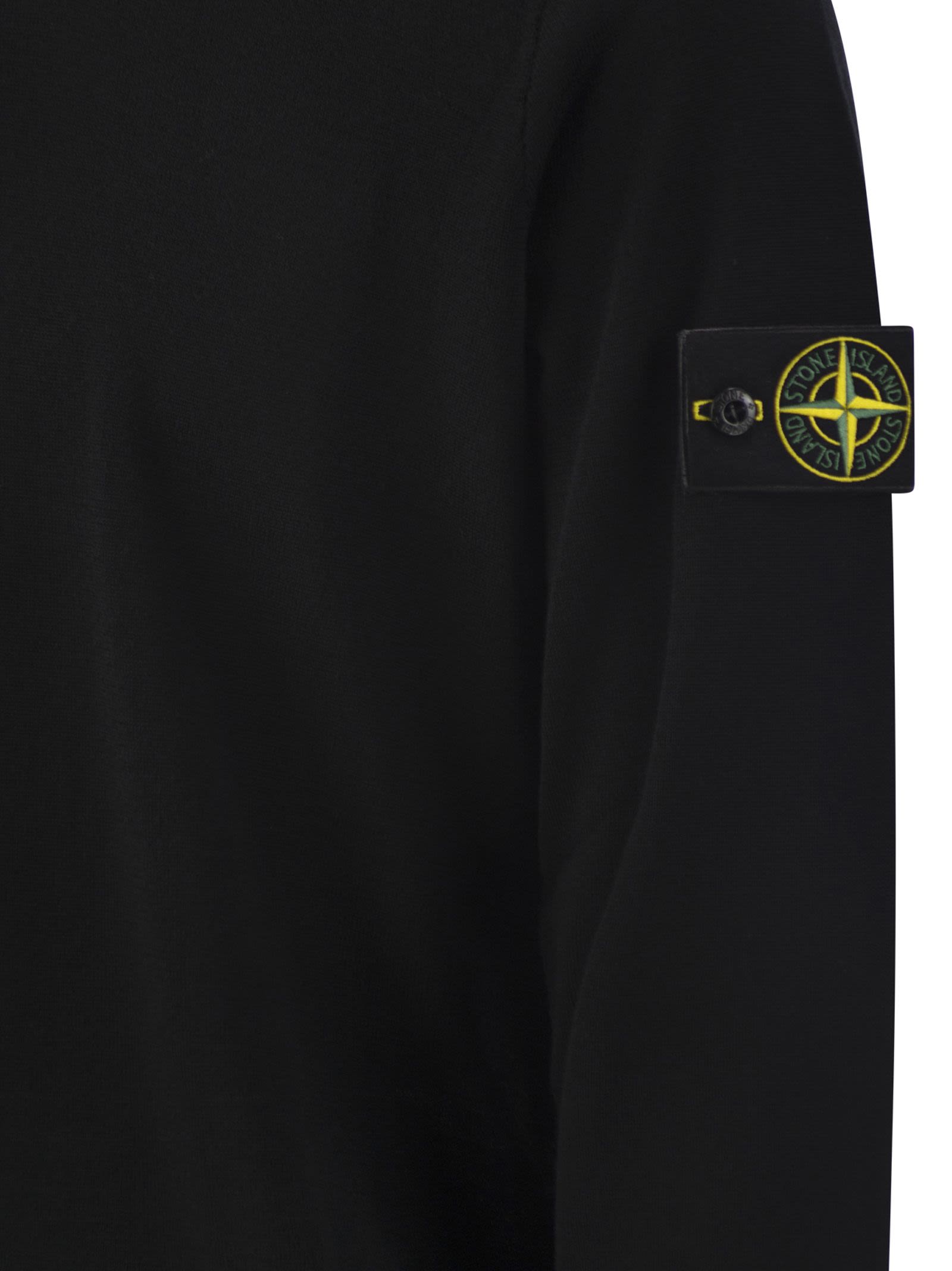 Stone Island Men Round-Neck Jumper With Embossed Stitching STONE ISLAND