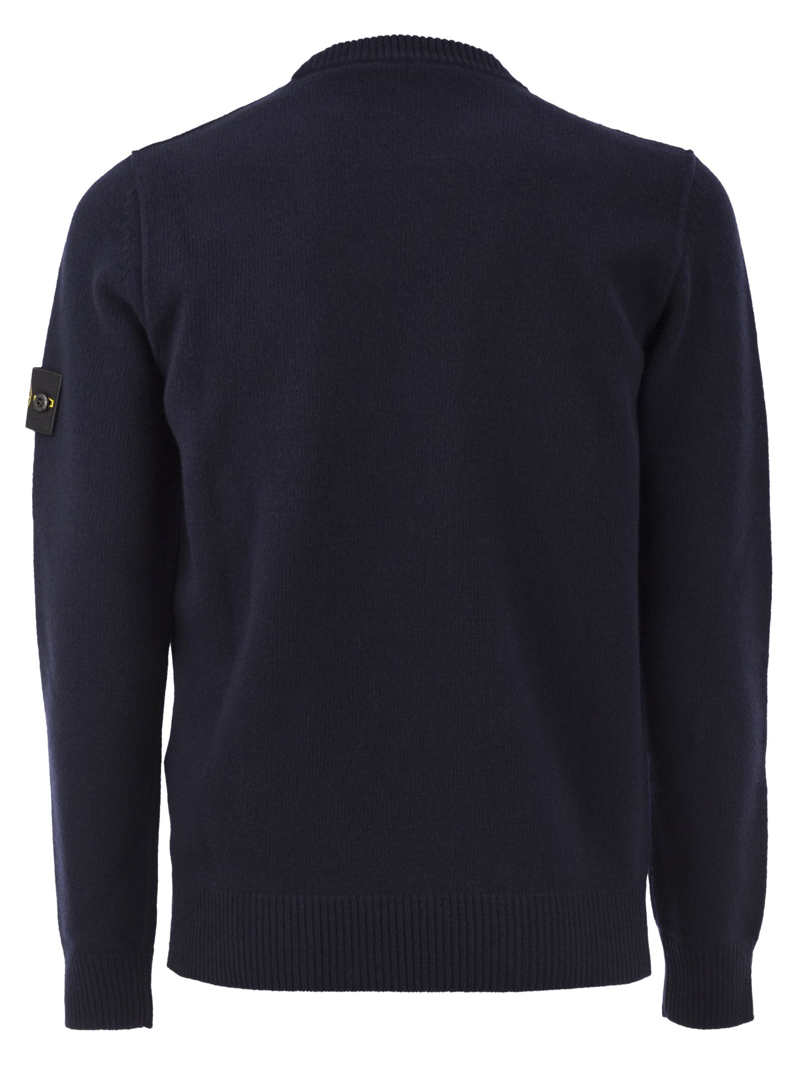 Stone Island Men Crew-Neck Jumper With Reverse Stitch Details STONE ISLAND