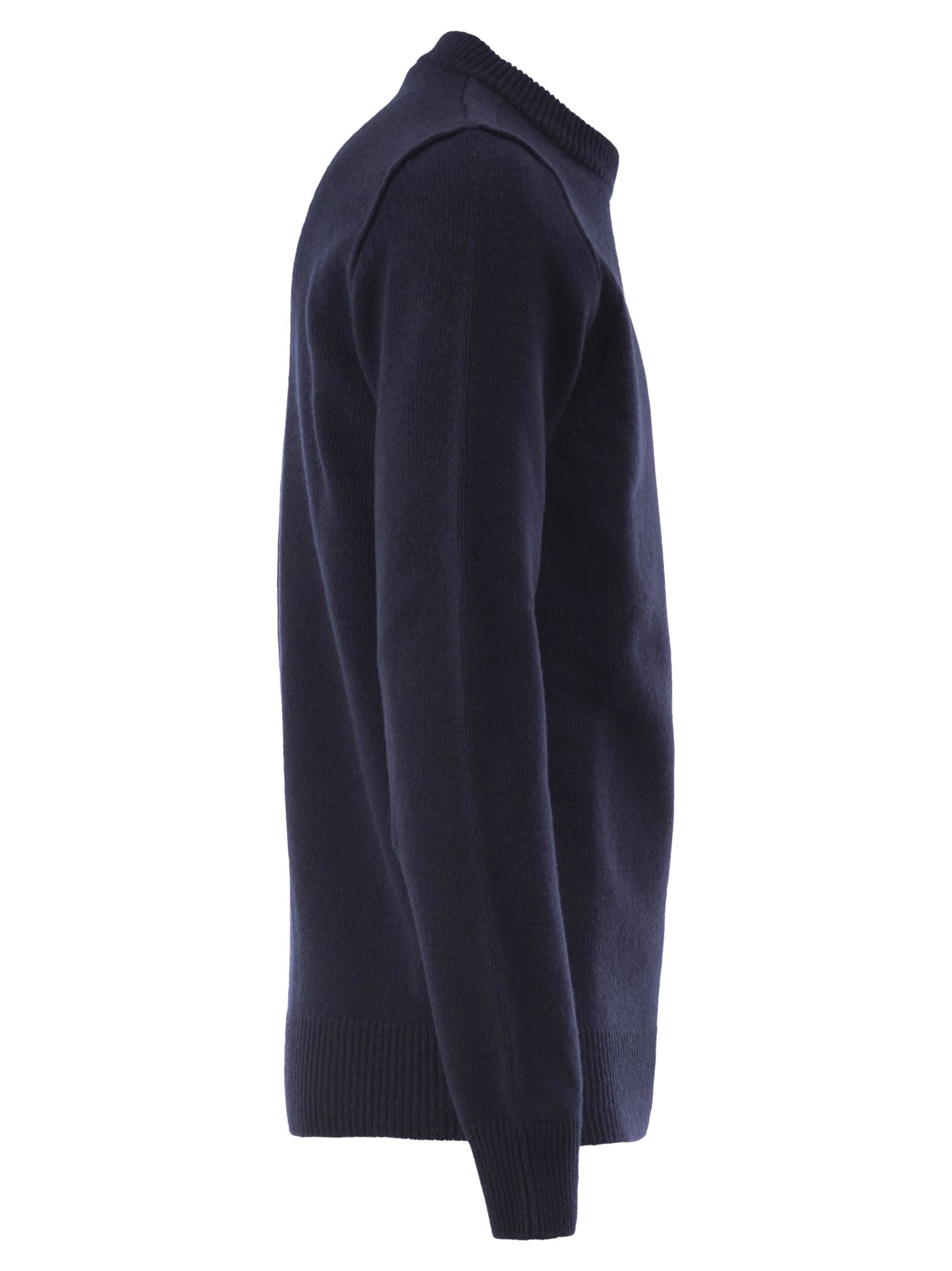 Stone Island Men Crew-Neck Jumper With Reverse Stitch Details STONE ISLAND