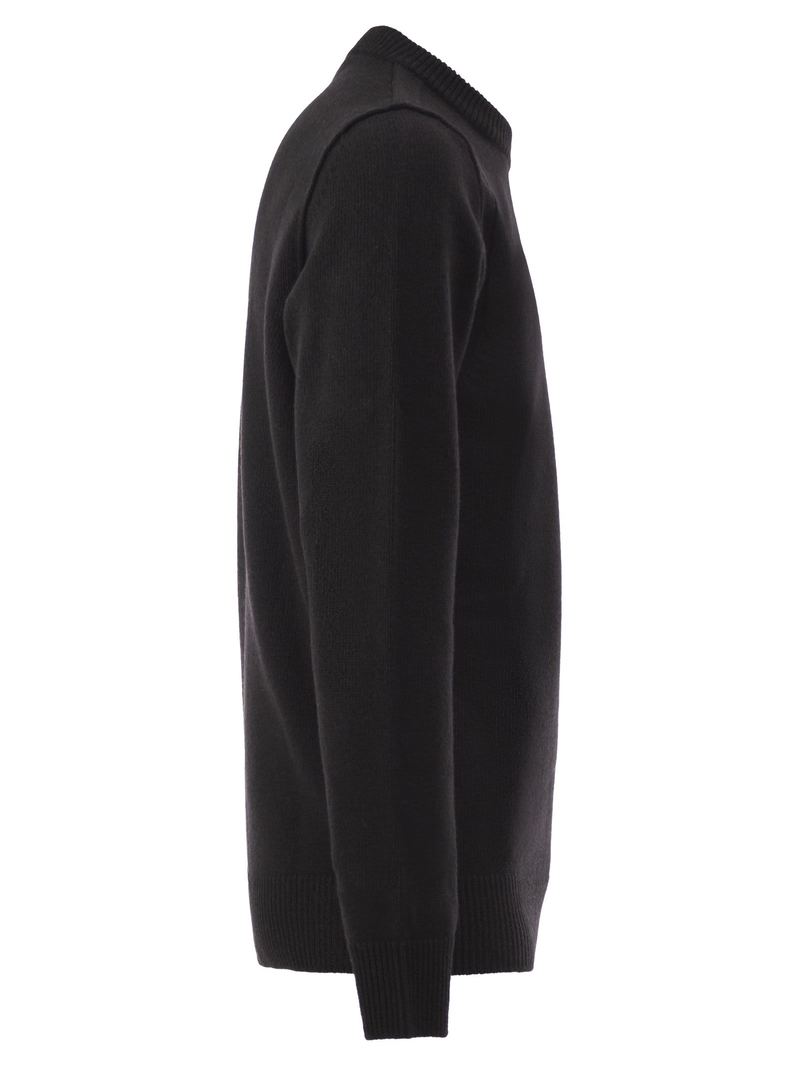 Stone Island Men Crew-Neck Jumper With Reverse Stitch Details STONE ISLAND