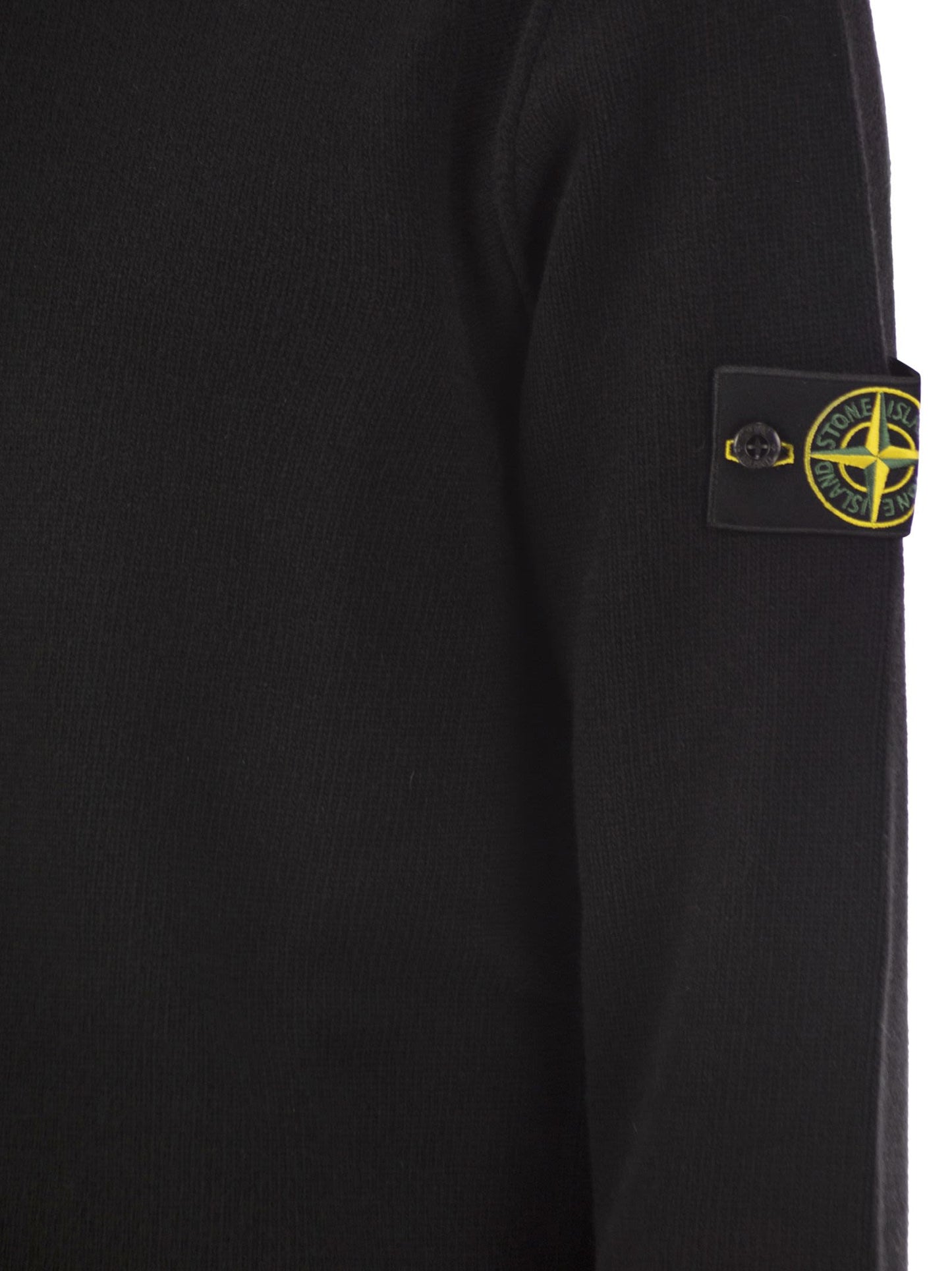 Stone Island Men Crew-Neck Jumper With Reverse Stitch Details STONE ISLAND