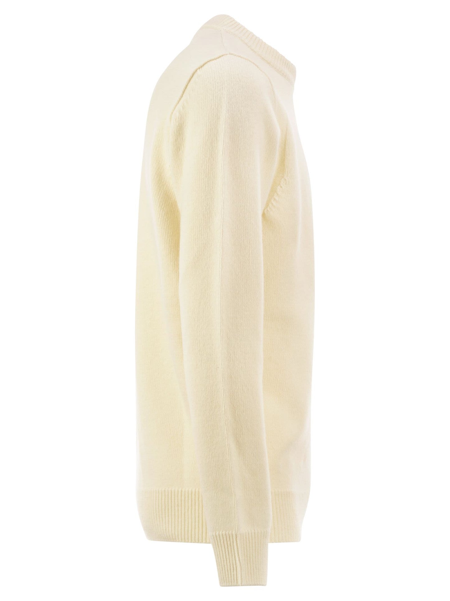 Stone Island Men Crew-Neck Jumper With Reverse Stitch Details STONE ISLAND