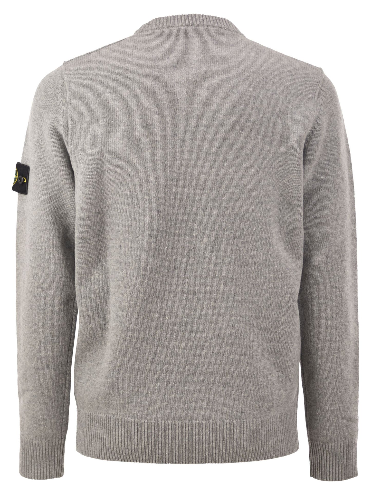Stone Island Men Crew-Neck Jumper With Reverse Stitch Details STONE ISLAND