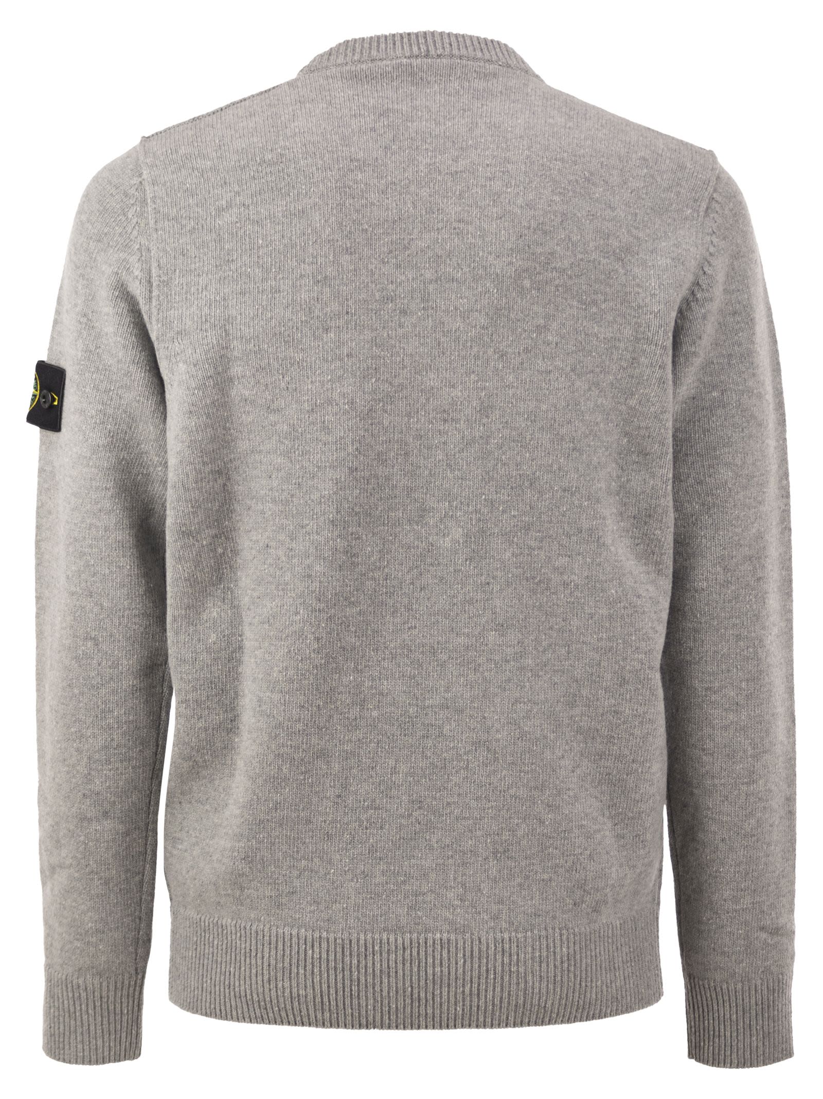 Stone Island Men Crew-Neck Jumper With Reverse Stitch Details STONE ISLAND
