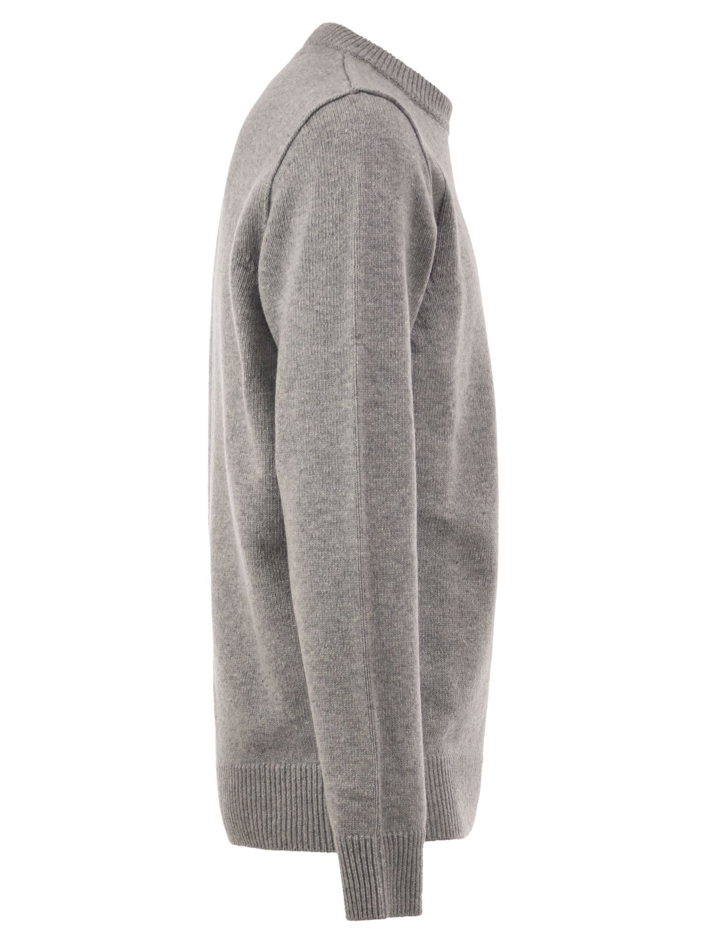 Stone Island Men Crew-Neck Jumper With Reverse Stitch Details STONE ISLAND