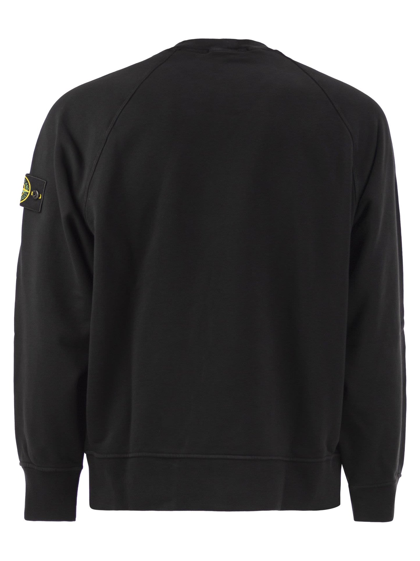 Stone Island Men Cotton Crew Neck Sweatshirt With Compass Badge STONE ISLAND