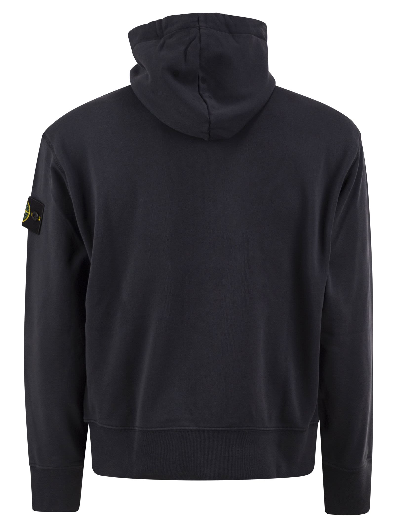 Stone Island Men Cotton Hooded Zip-Up Sweatshirt STONE ISLAND