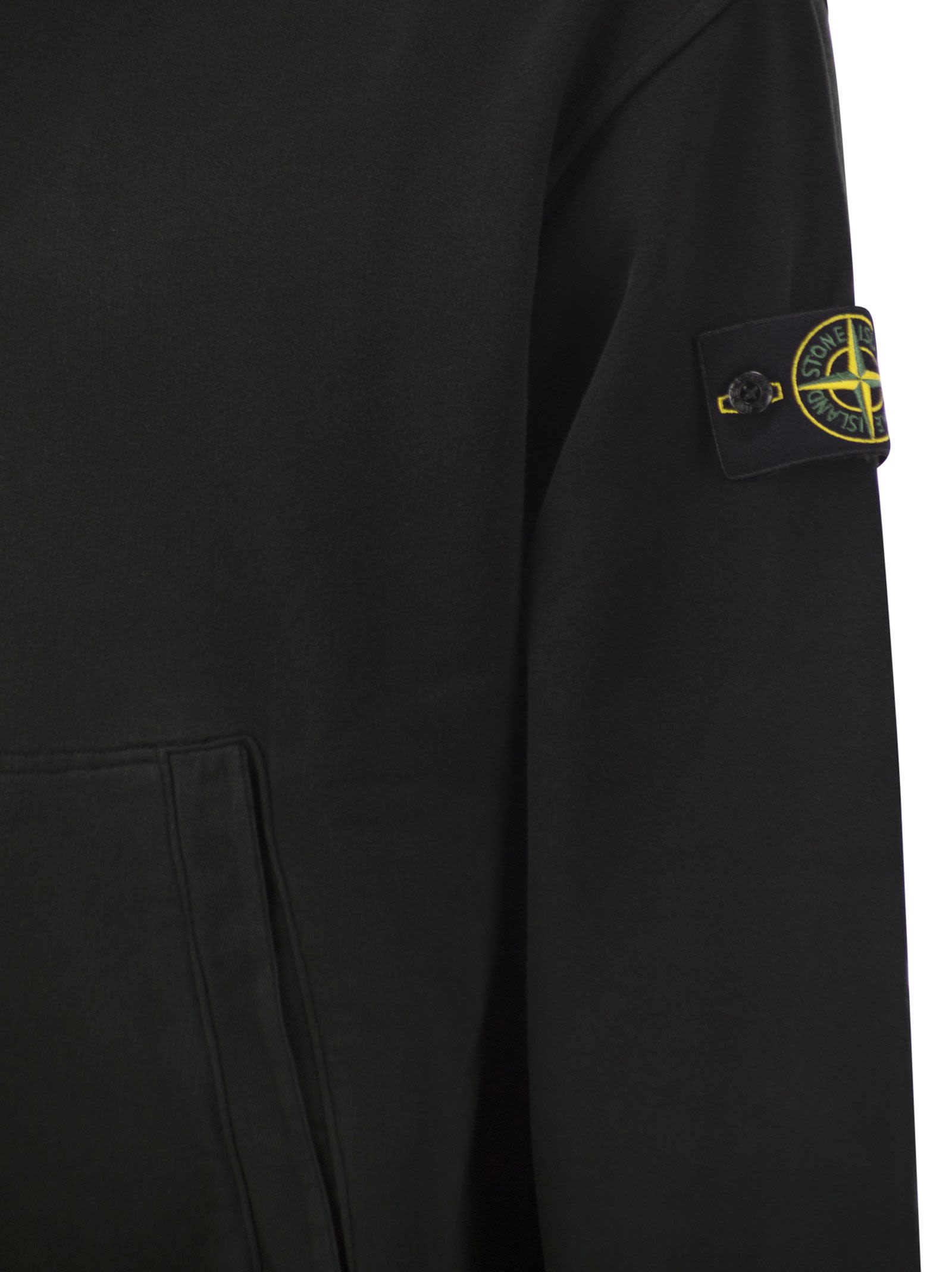 Stone Island Men Oversized Hoodie With Raglan Sleeves STONE ISLAND