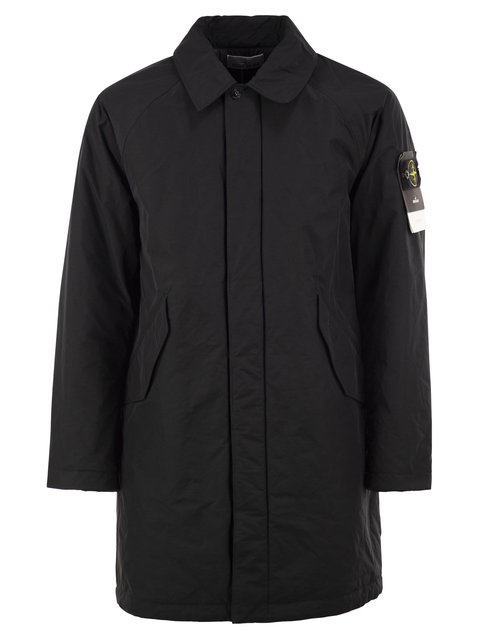 Stone Island Men Micro Reps Padded Coat With Compass Badge STONE ISLAND