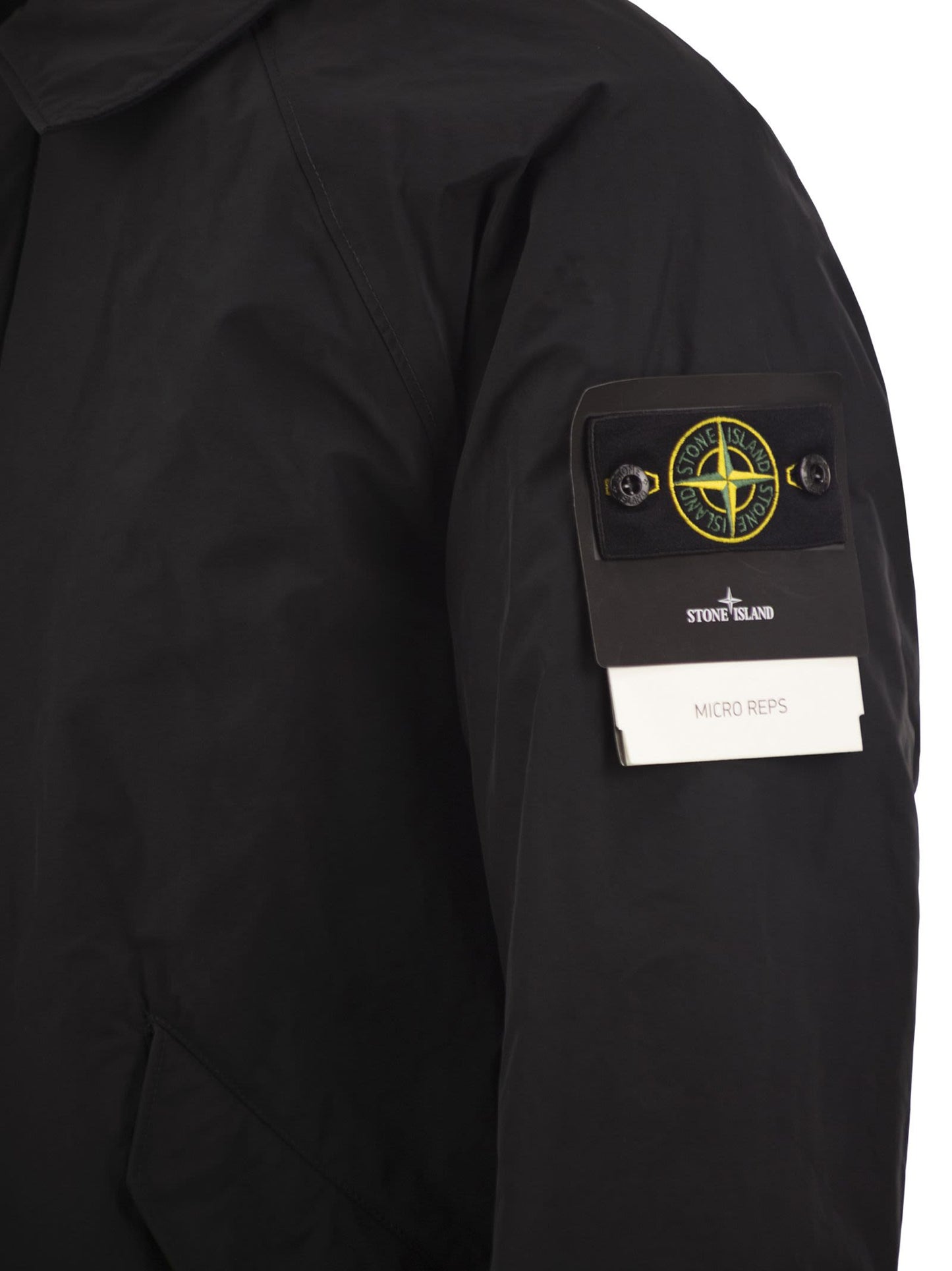Stone Island Men Micro Reps Padded Coat With Compass Badge STONE ISLAND