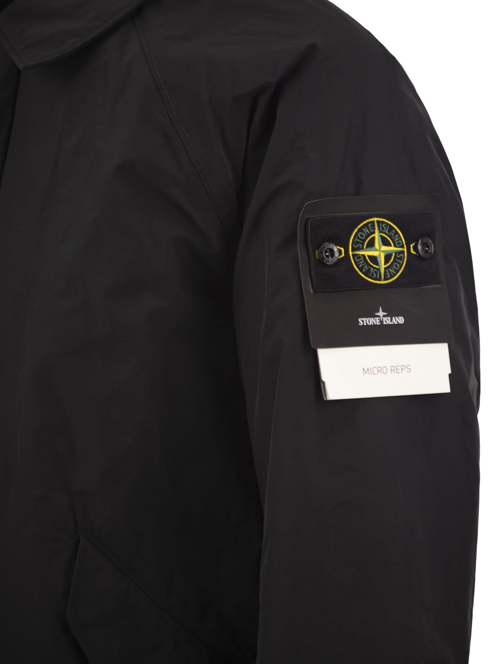 Stone Island Men Micro Reps Padded Coat With Compass Badge STONE ISLAND