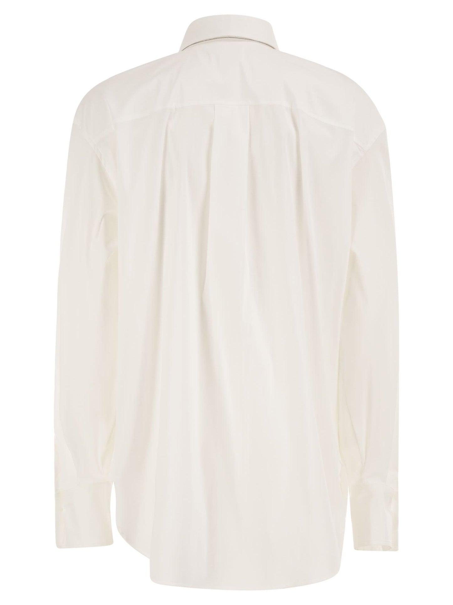 Brunello Cucinelli Women Stretch Cotton Shirt With Tie BRUNELLO CUCINELLI