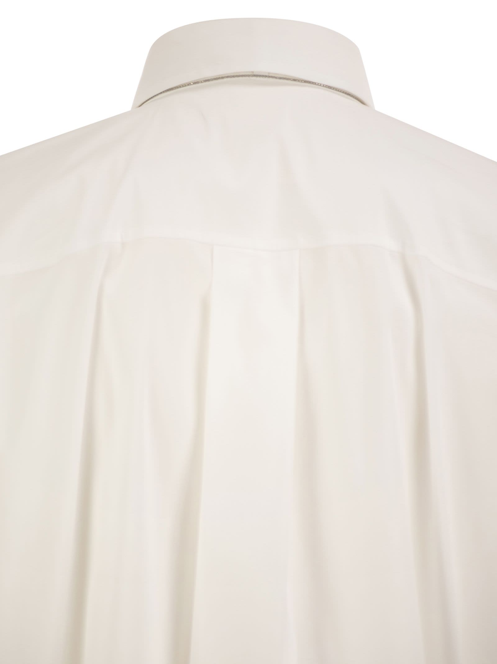 Brunello Cucinelli Women Stretch Cotton Shirt With Tie BRUNELLO CUCINELLI