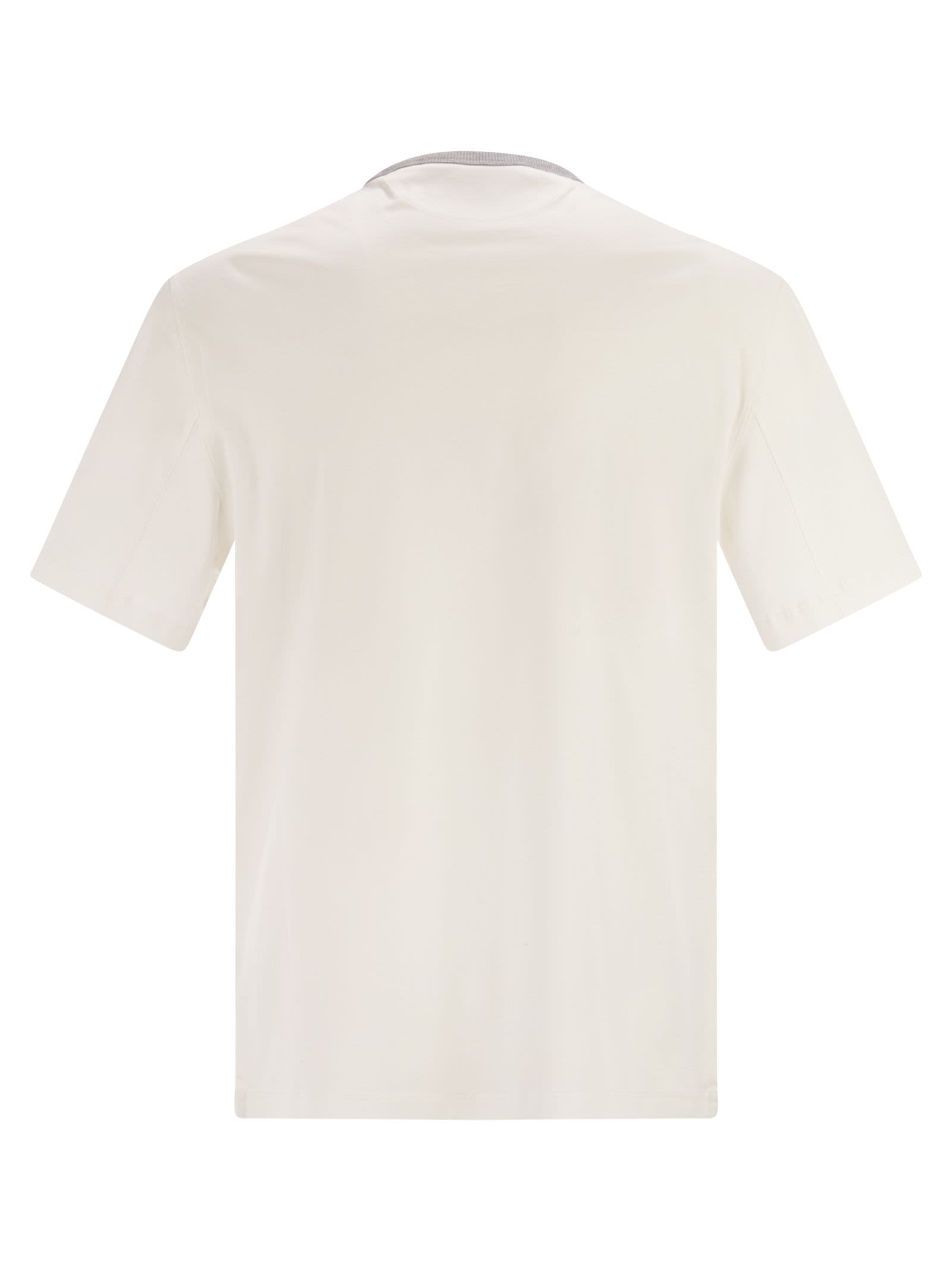 Brunello Cucinelli Men Cotton Jersey T-Shirt With Print BRUNELLO CUCINELLI