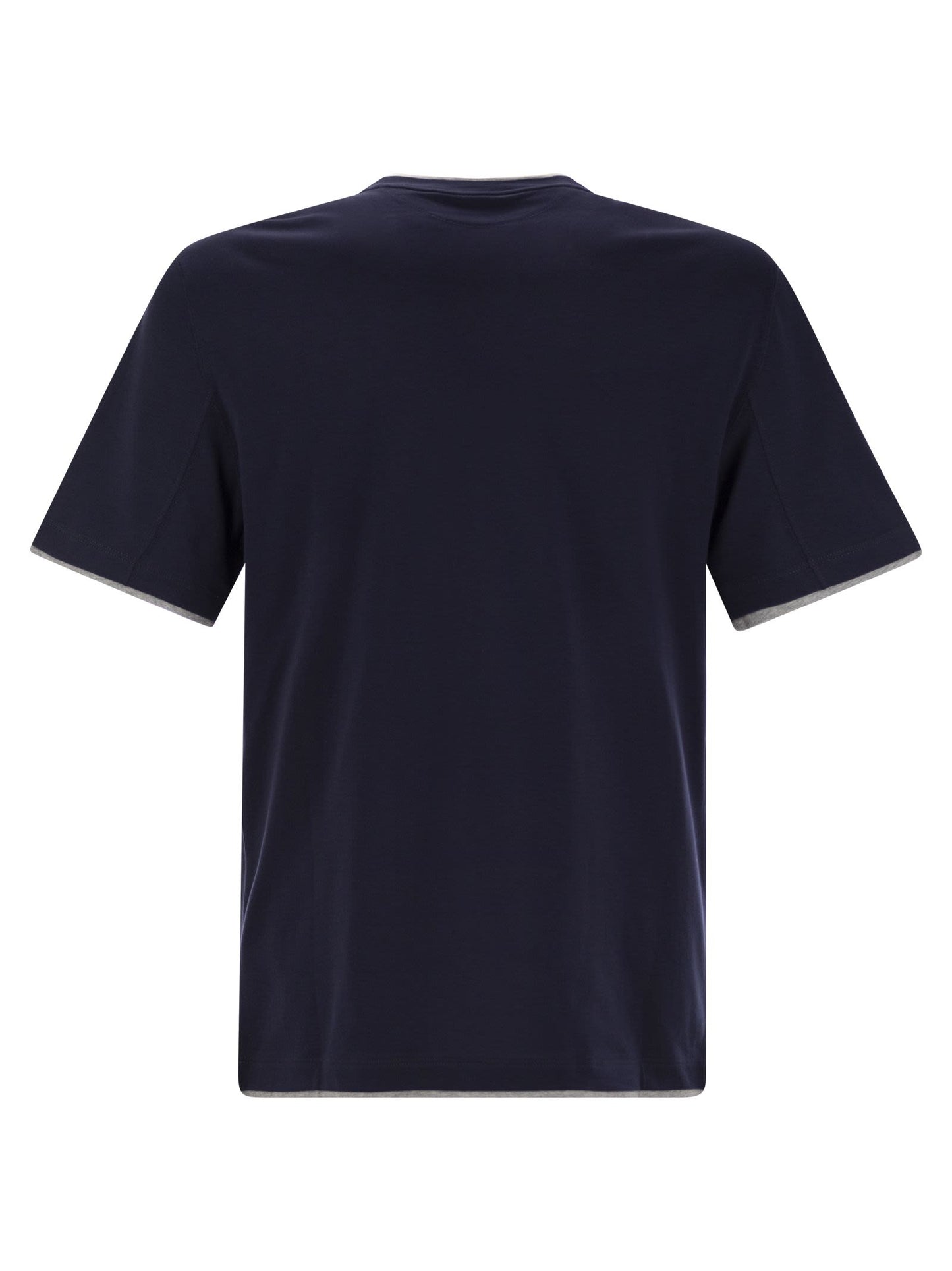 Brunello Cucinelli Men Slim Fit Crew-Neck T-Shirt In Lightweight Cotton Jersey BRUNELLO CUCINELLI