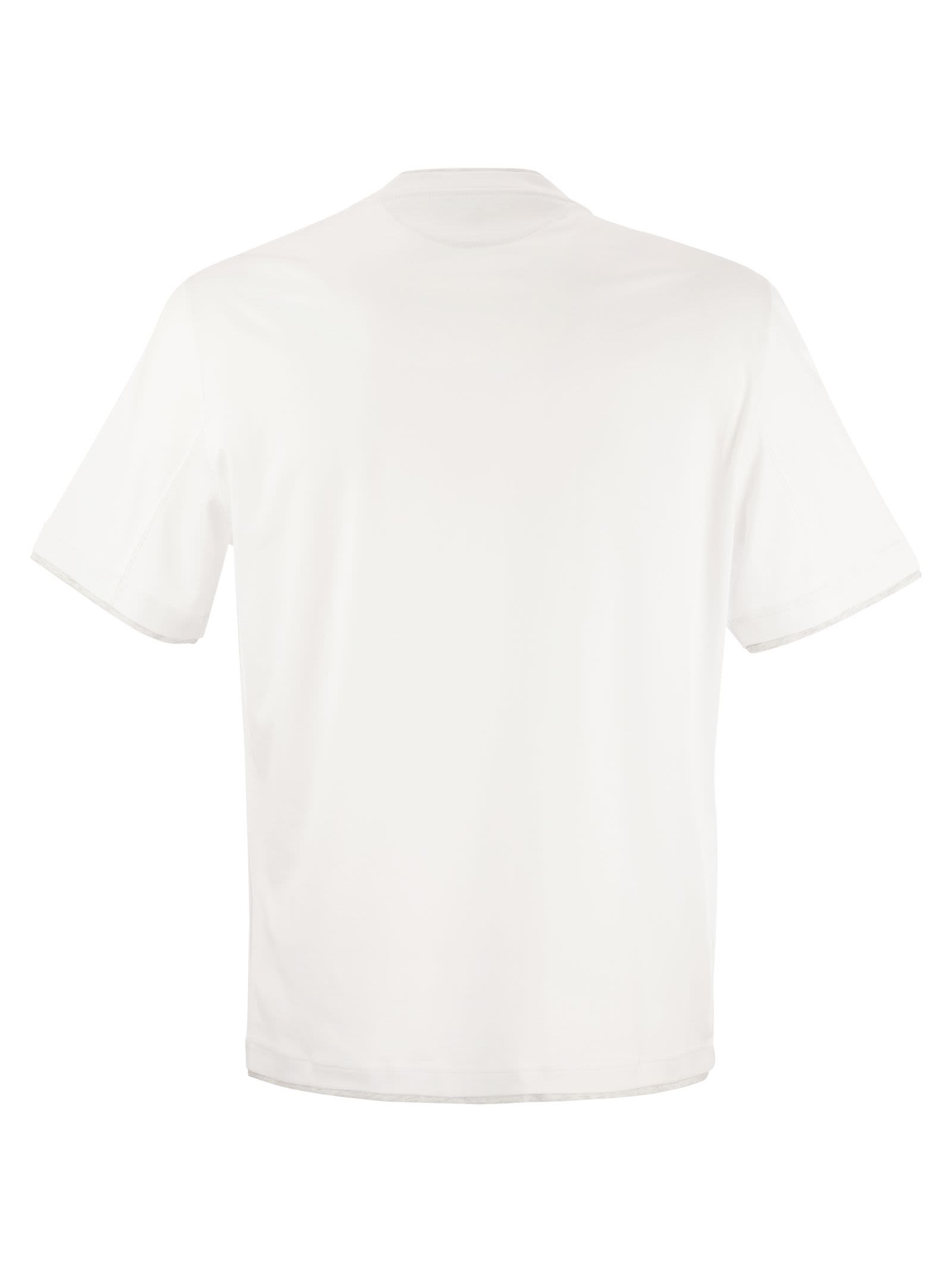 Brunello Cucinelli Men Slim Fit Crew-Neck T-Shirt In Lightweight Cotton Jersey BRUNELLO CUCINELLI