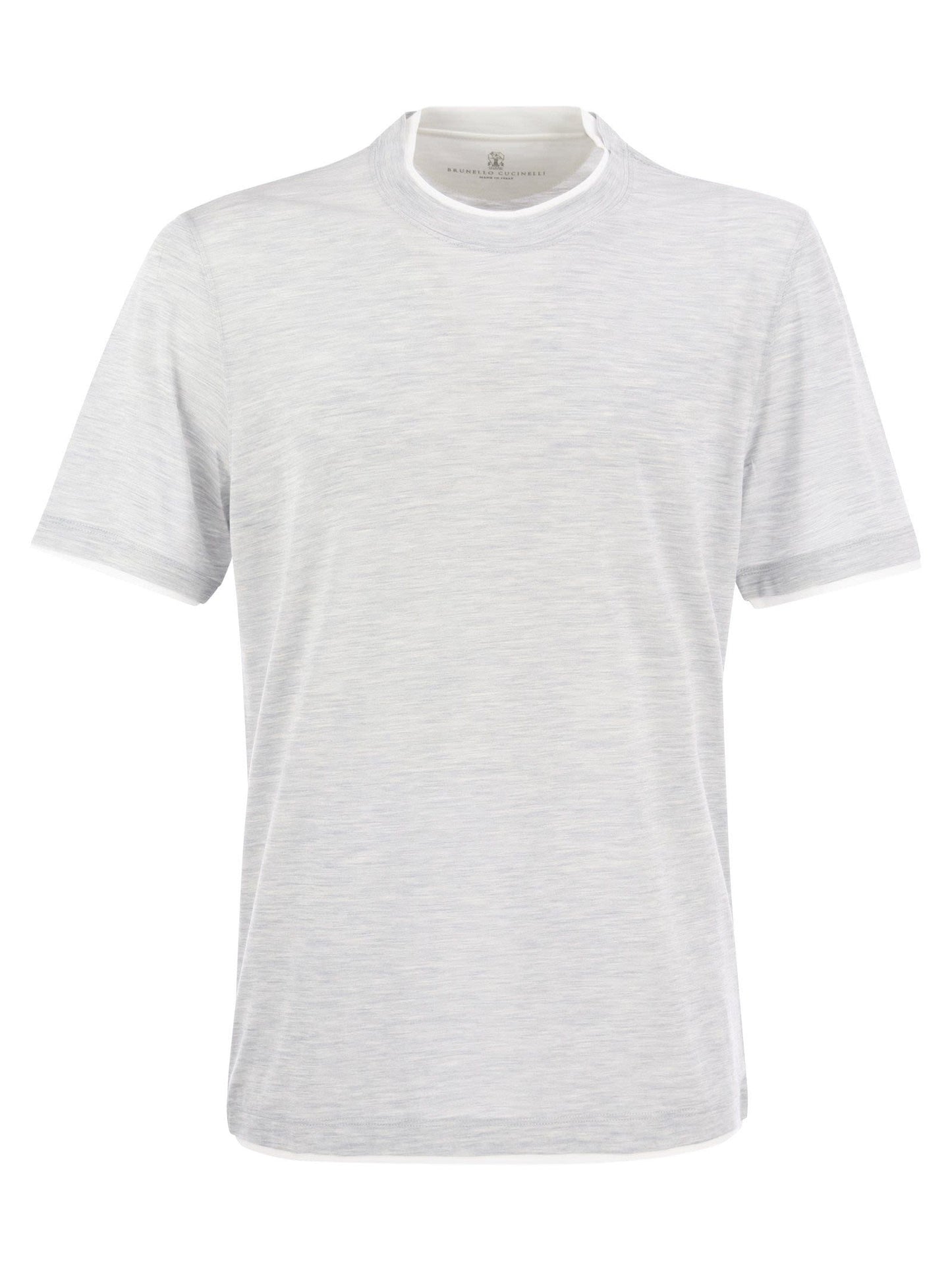 Brunello Cucinelli Men Slim Fit Crew-Neck T-Shirt In Lightweight Cotton Jersey BRUNELLO CUCINELLI