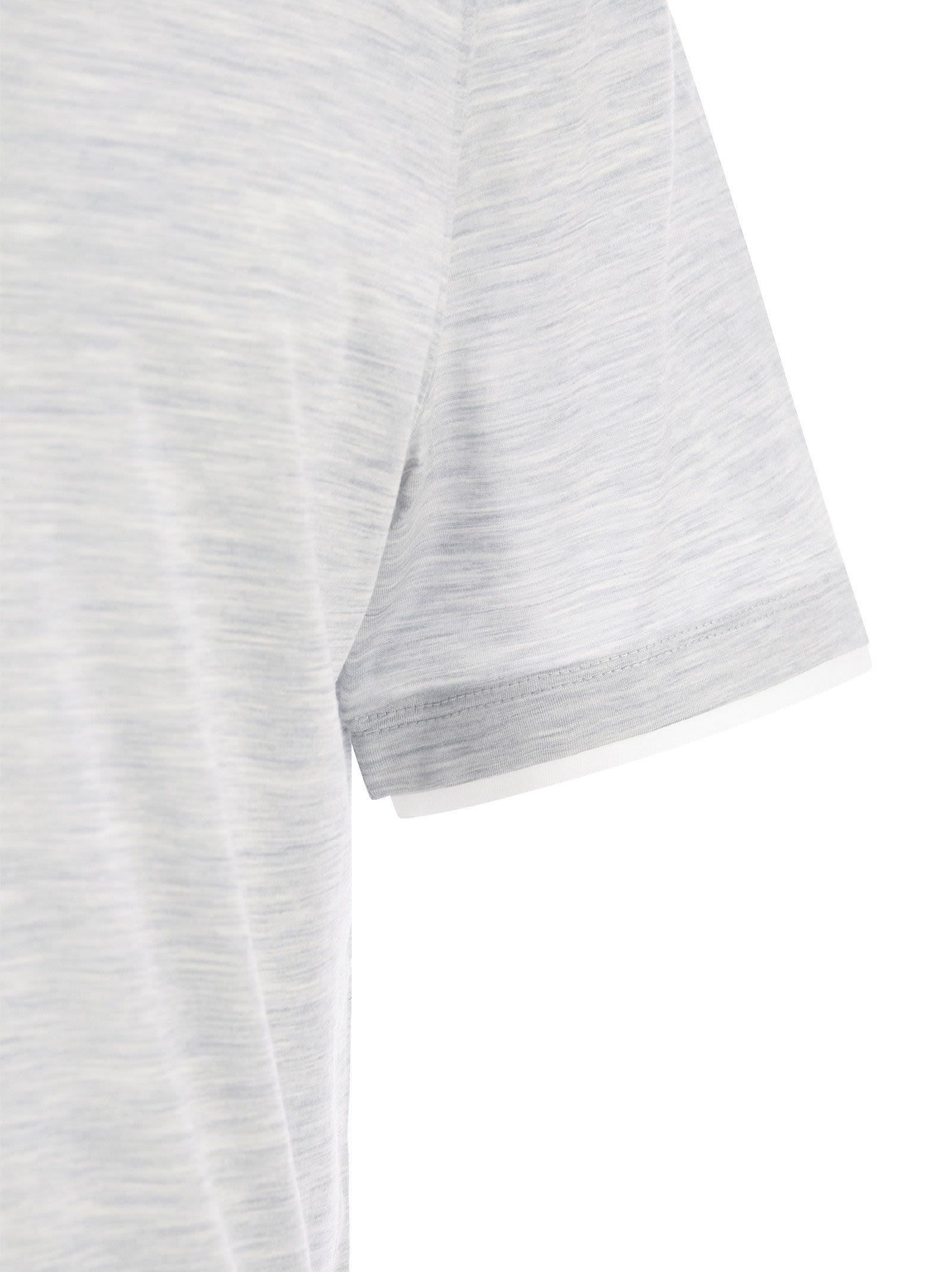 Brunello Cucinelli Men Slim Fit Crew-Neck T-Shirt In Lightweight Cotton Jersey BRUNELLO CUCINELLI
