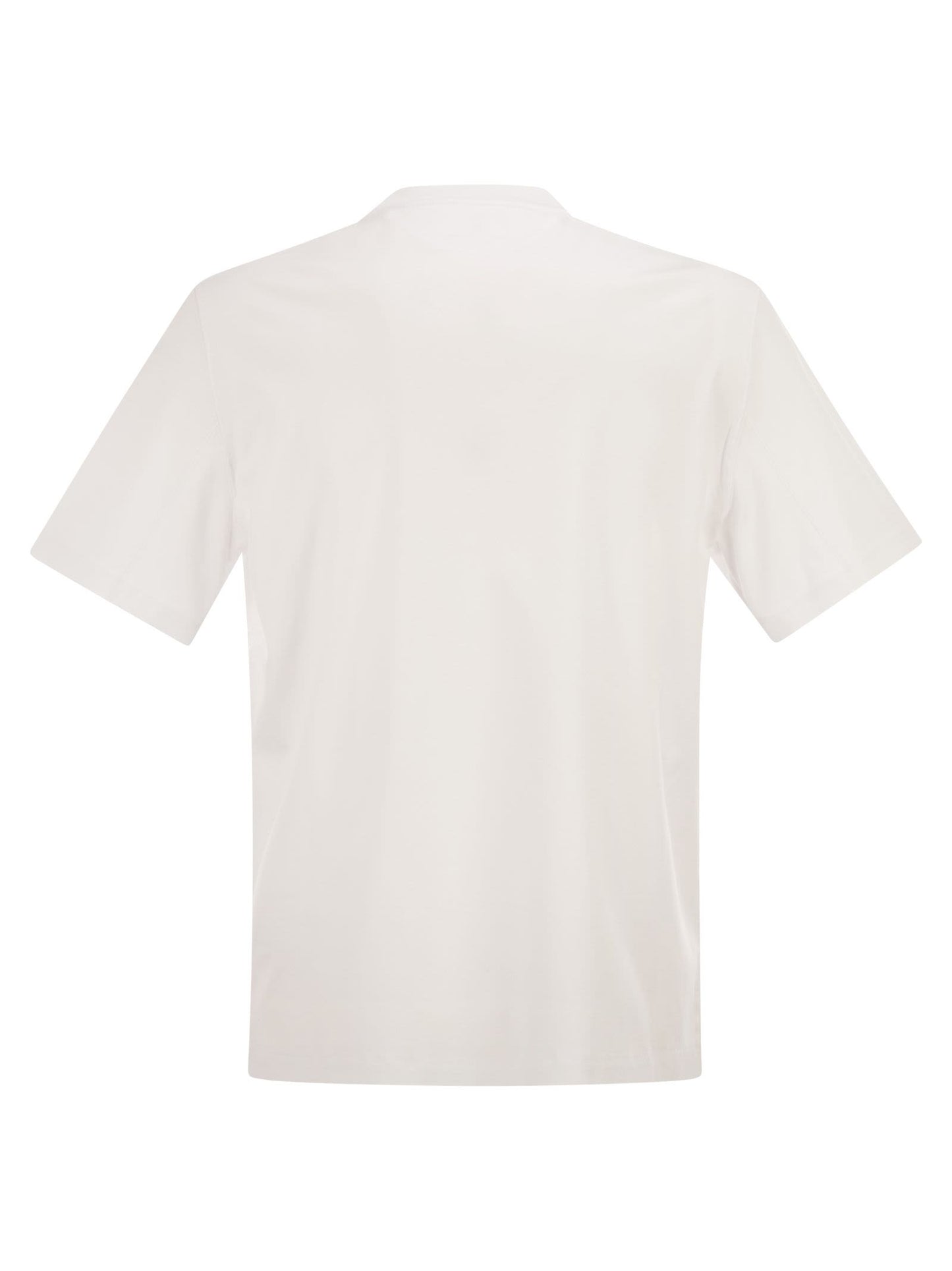 Brunello Cucinelli Men Cotton Jersey Crew Neck T-Shirt With Print BRUNELLO CUCINELLI
