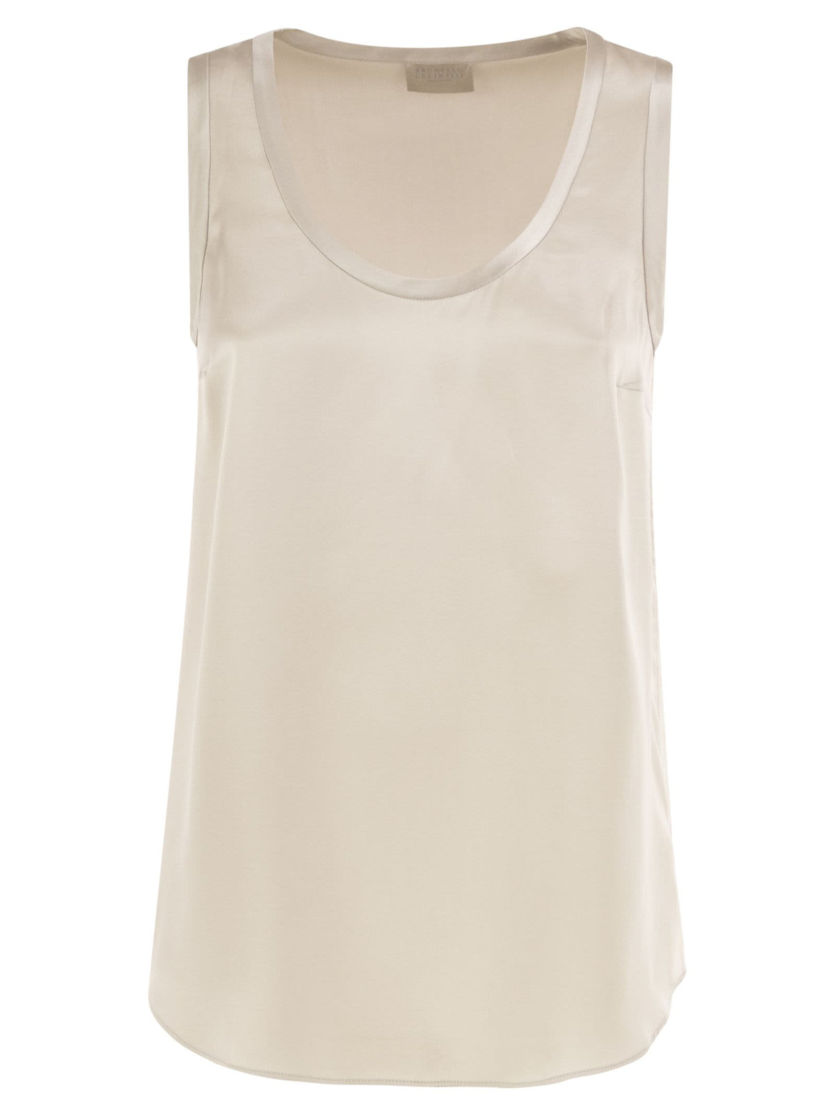 Brunello Cucinelli Women Stretch Silk Satin Top BRUNELLO CUCINELLI