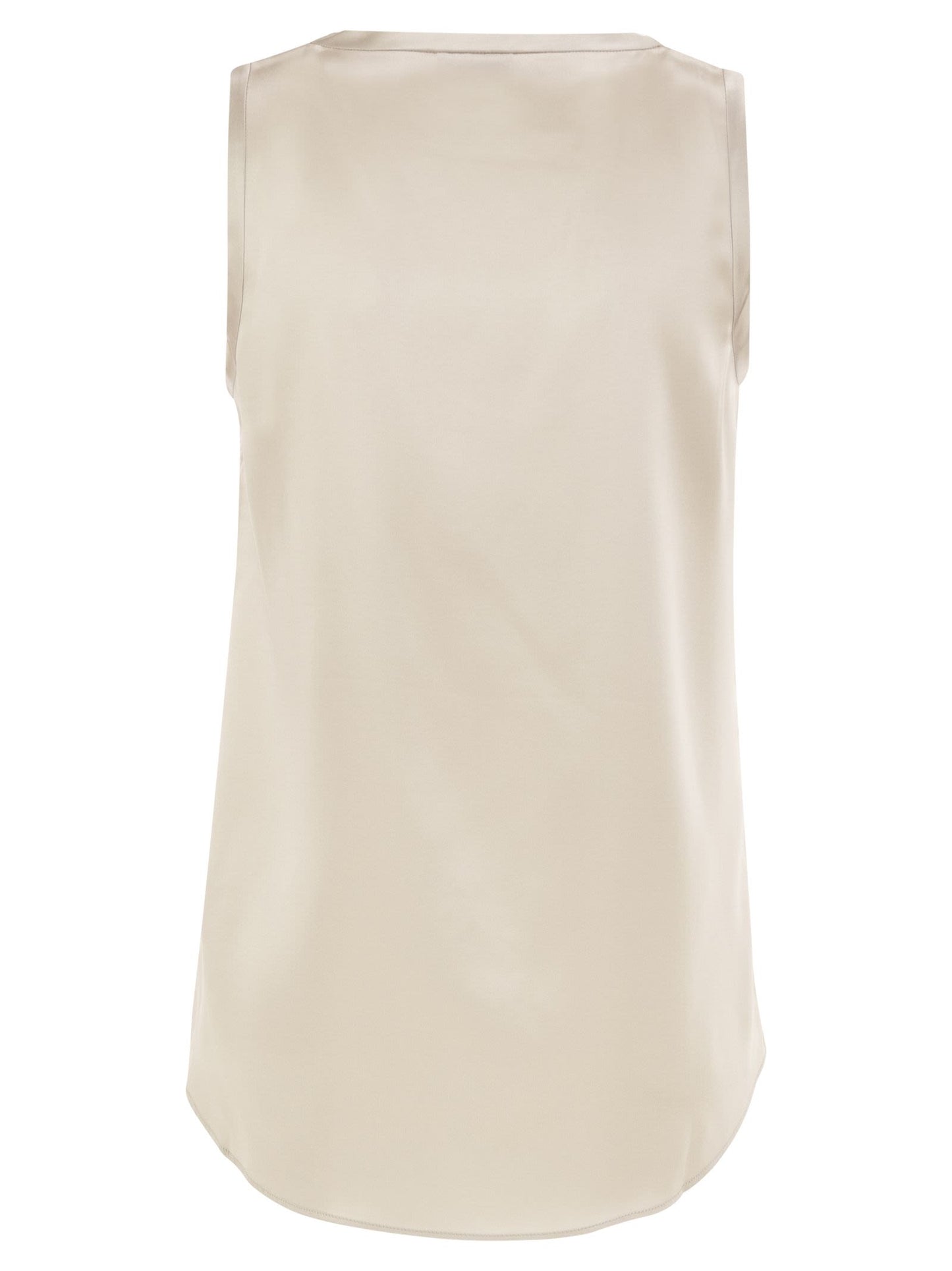 Brunello Cucinelli Women Stretch Silk Satin Top BRUNELLO CUCINELLI