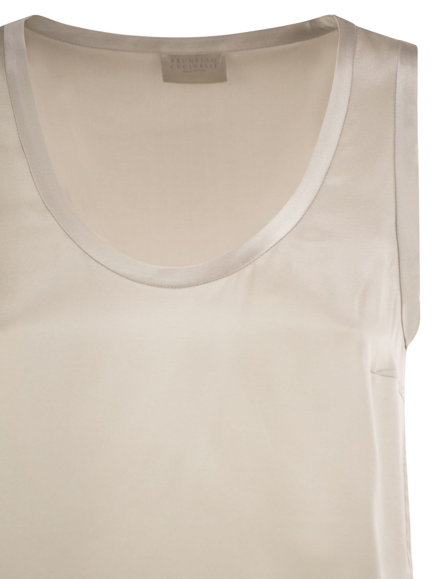 Brunello Cucinelli Women Stretch Silk Satin Top BRUNELLO CUCINELLI