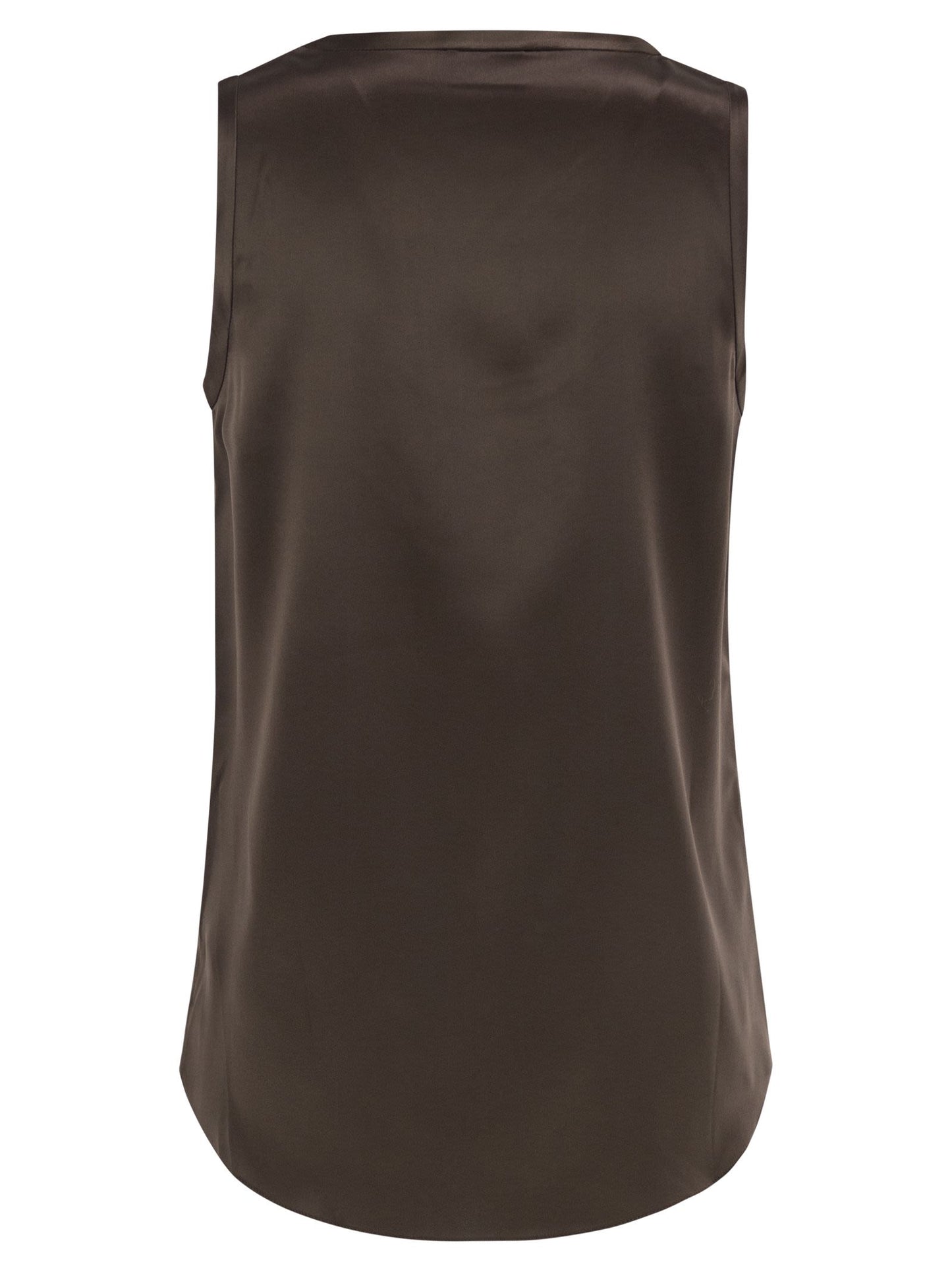 Brunello Cucinelli Women Stretch Silk Satin Top BRUNELLO CUCINELLI