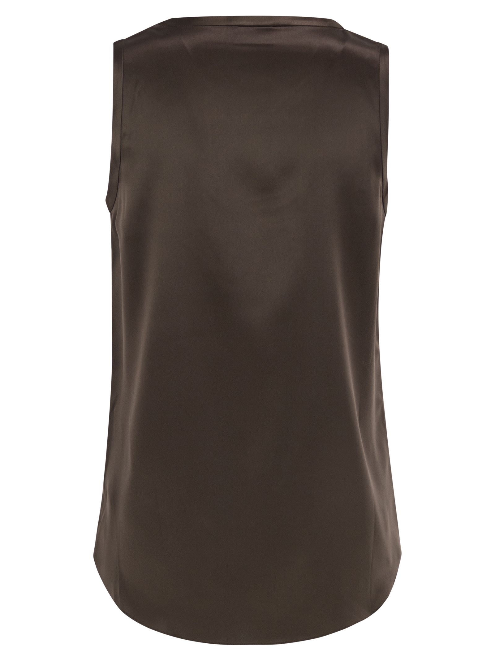 Brunello Cucinelli Women Stretch Silk Satin Top BRUNELLO CUCINELLI