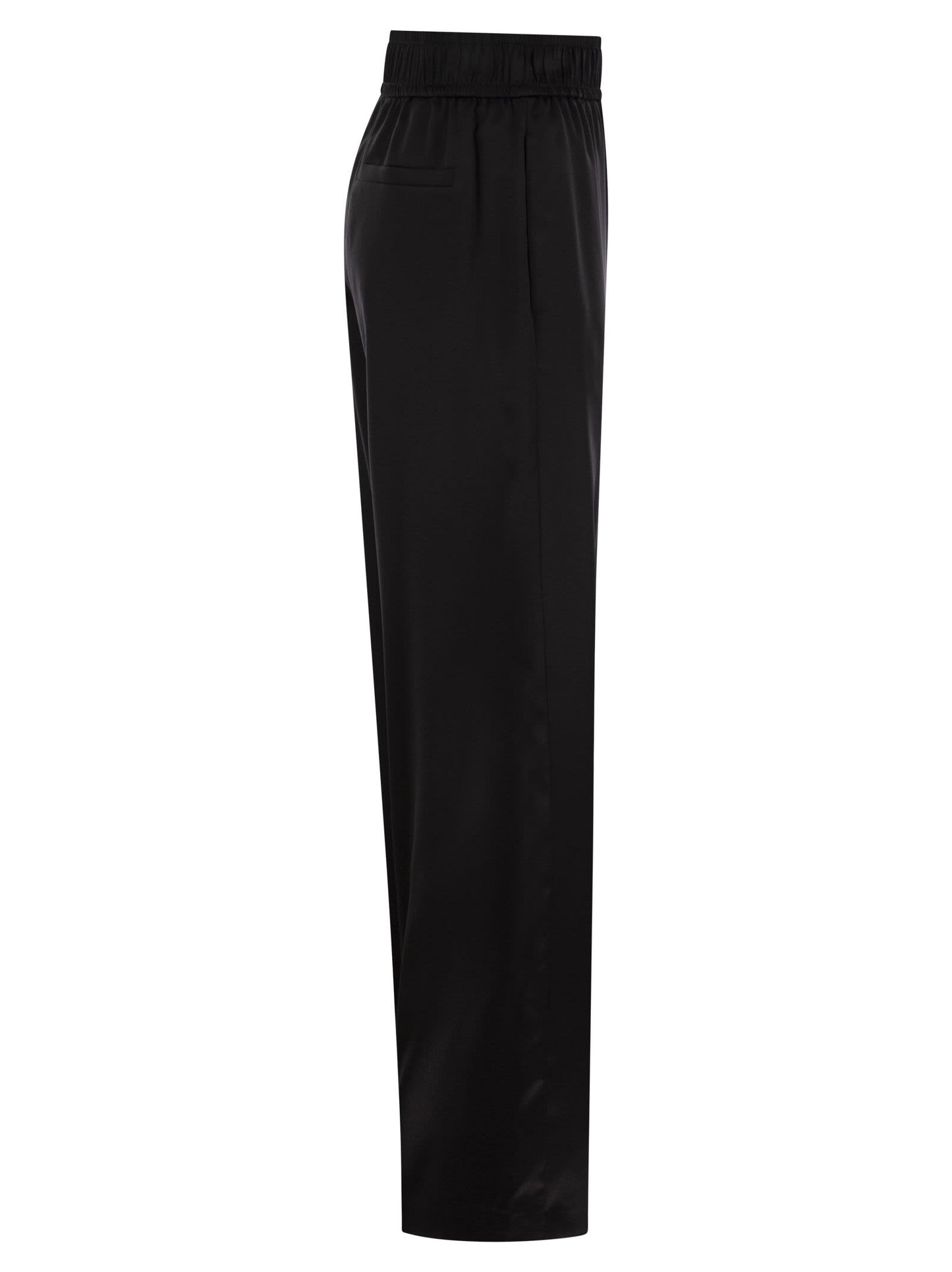 Brunello Cucinelli Women Track Trousers In Stretch Silk Satin BRUNELLO CUCINELLI