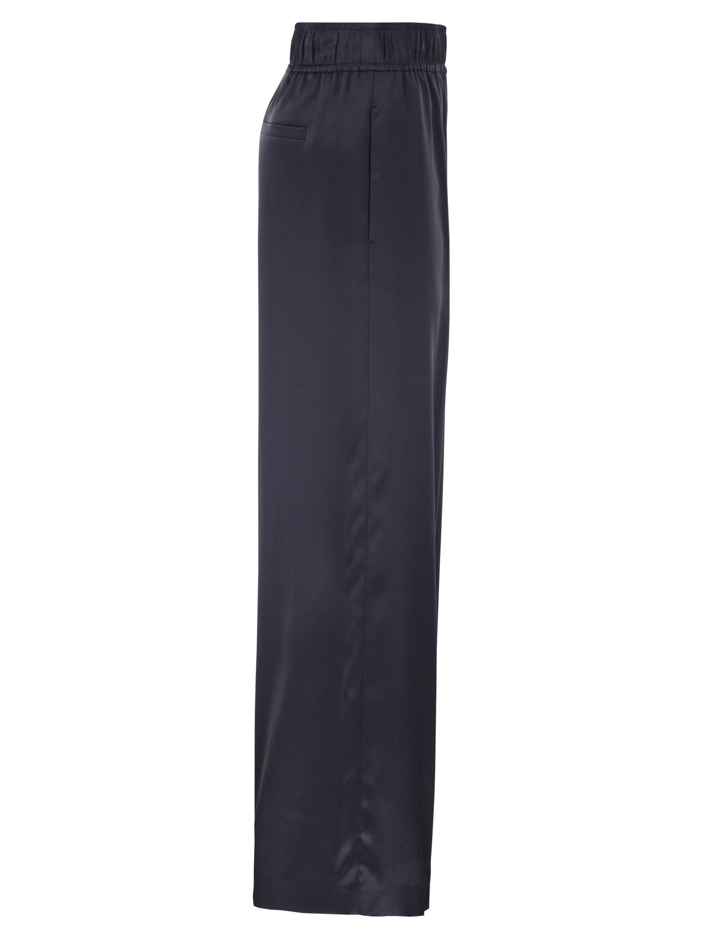 Brunello Cucinelli Women Track Trousers In Stretch Silk Satin BRUNELLO CUCINELLI