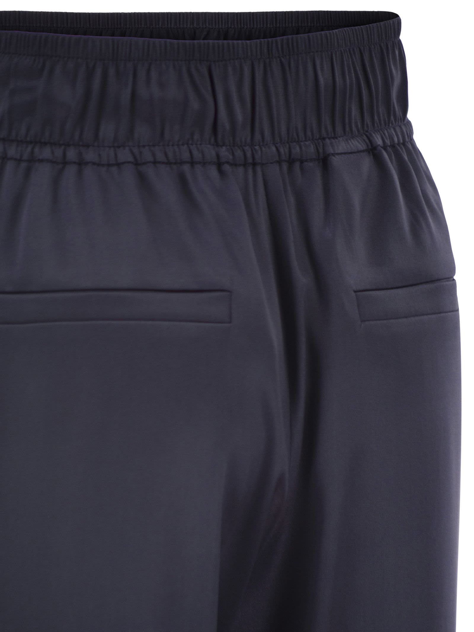 Brunello Cucinelli Women Track Trousers In Stretch Silk Satin BRUNELLO CUCINELLI