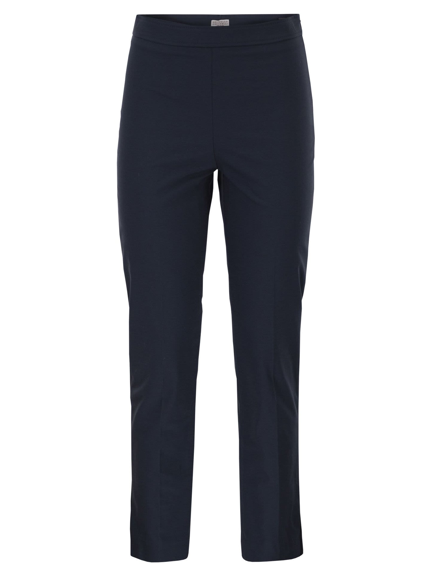 Brunello Cucinelli Women Cotton Twill Capri Trousers With Necklace BRUNELLO CUCINELLI