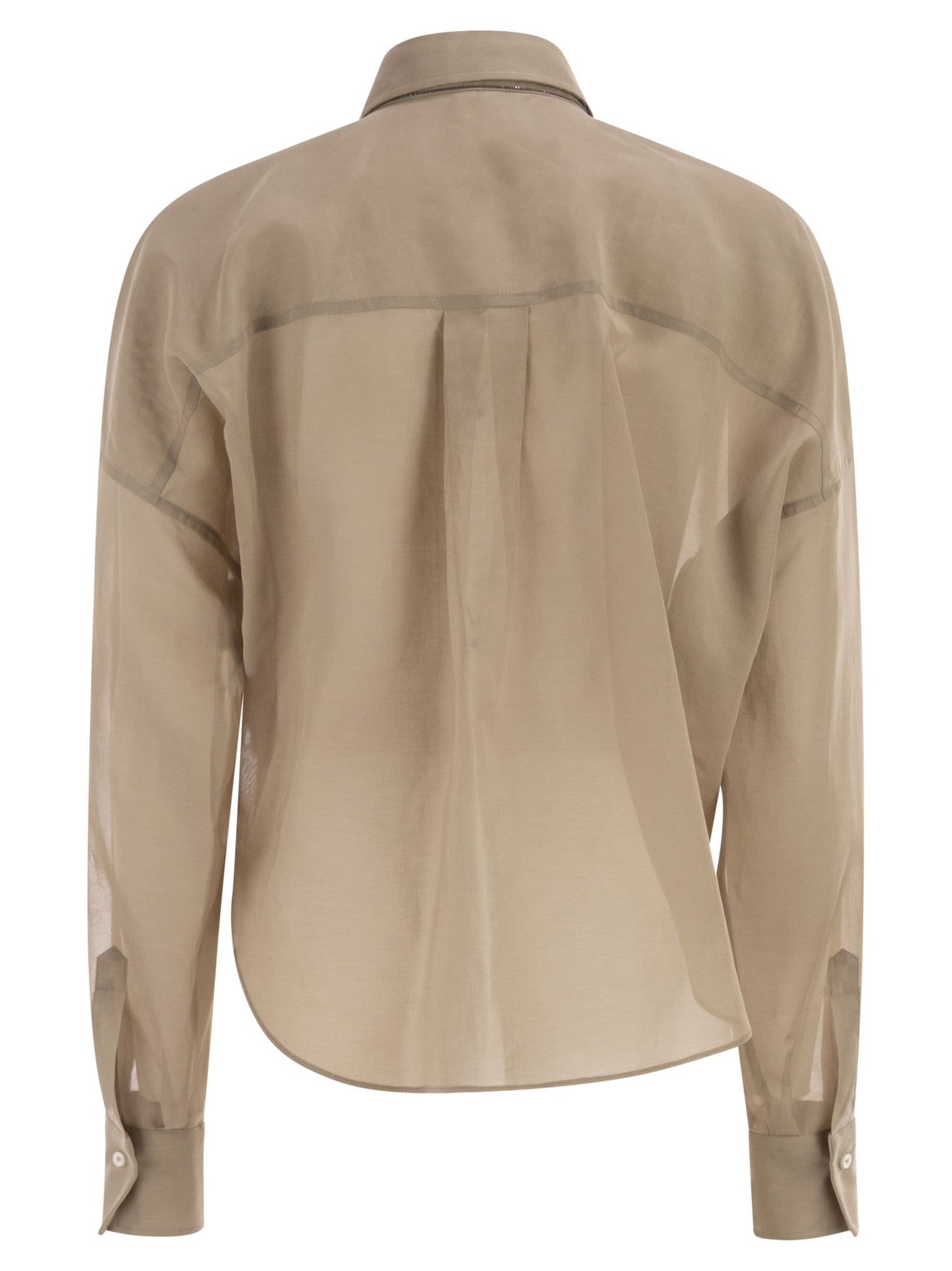 Brunello Cucinelli Women Slightly See-Through Cotton Shirt BRUNELLO CUCINELLI