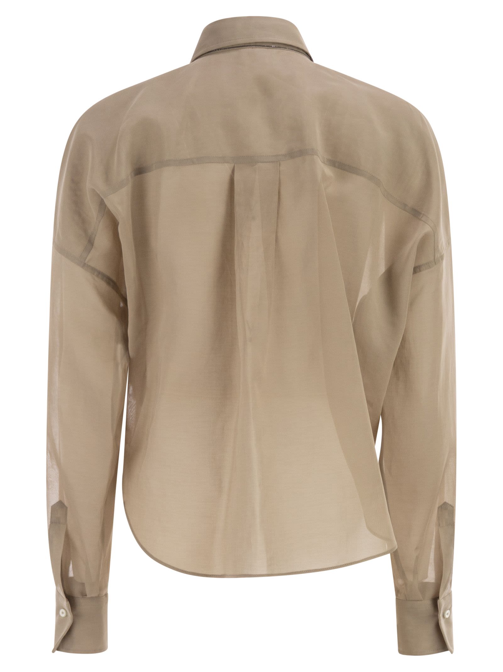 Brunello Cucinelli Women Slightly See-Through Cotton Shirt BRUNELLO CUCINELLI