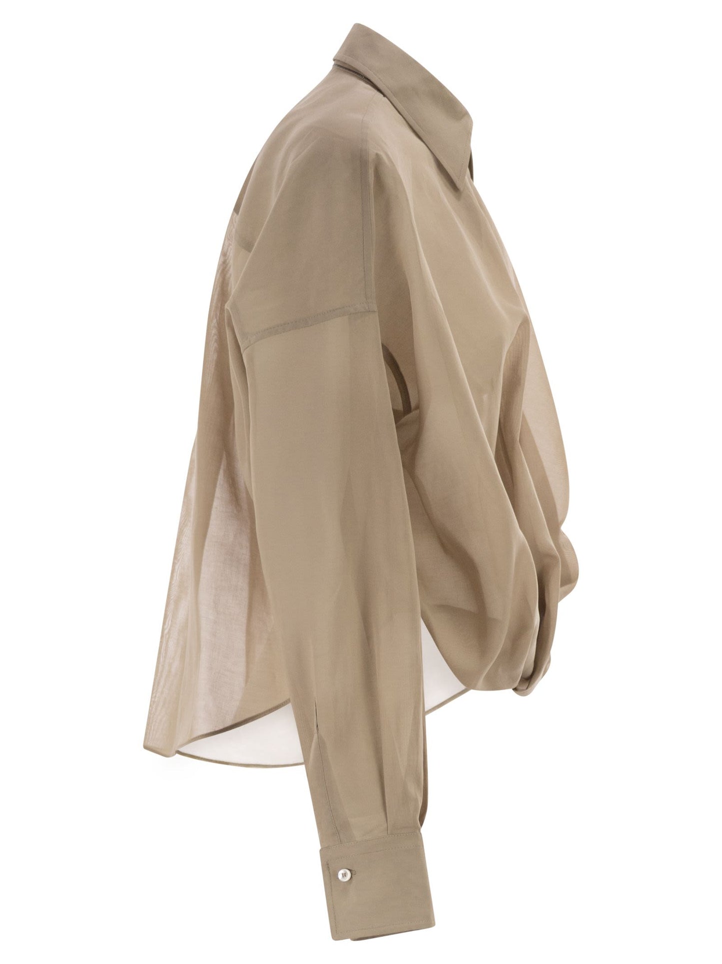 Brunello Cucinelli Women Slightly See-Through Cotton Shirt BRUNELLO CUCINELLI