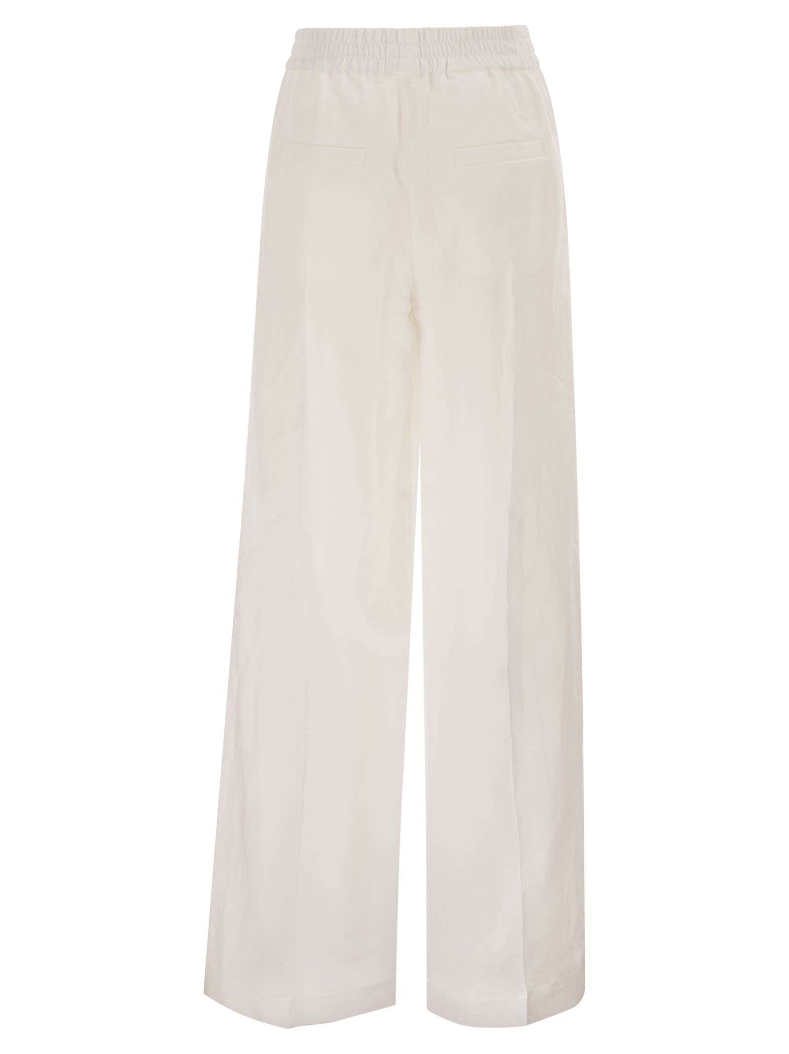 Brunello Cucinelli Women Loose Track Trousers In Cotton Organza BRUNELLO CUCINELLI